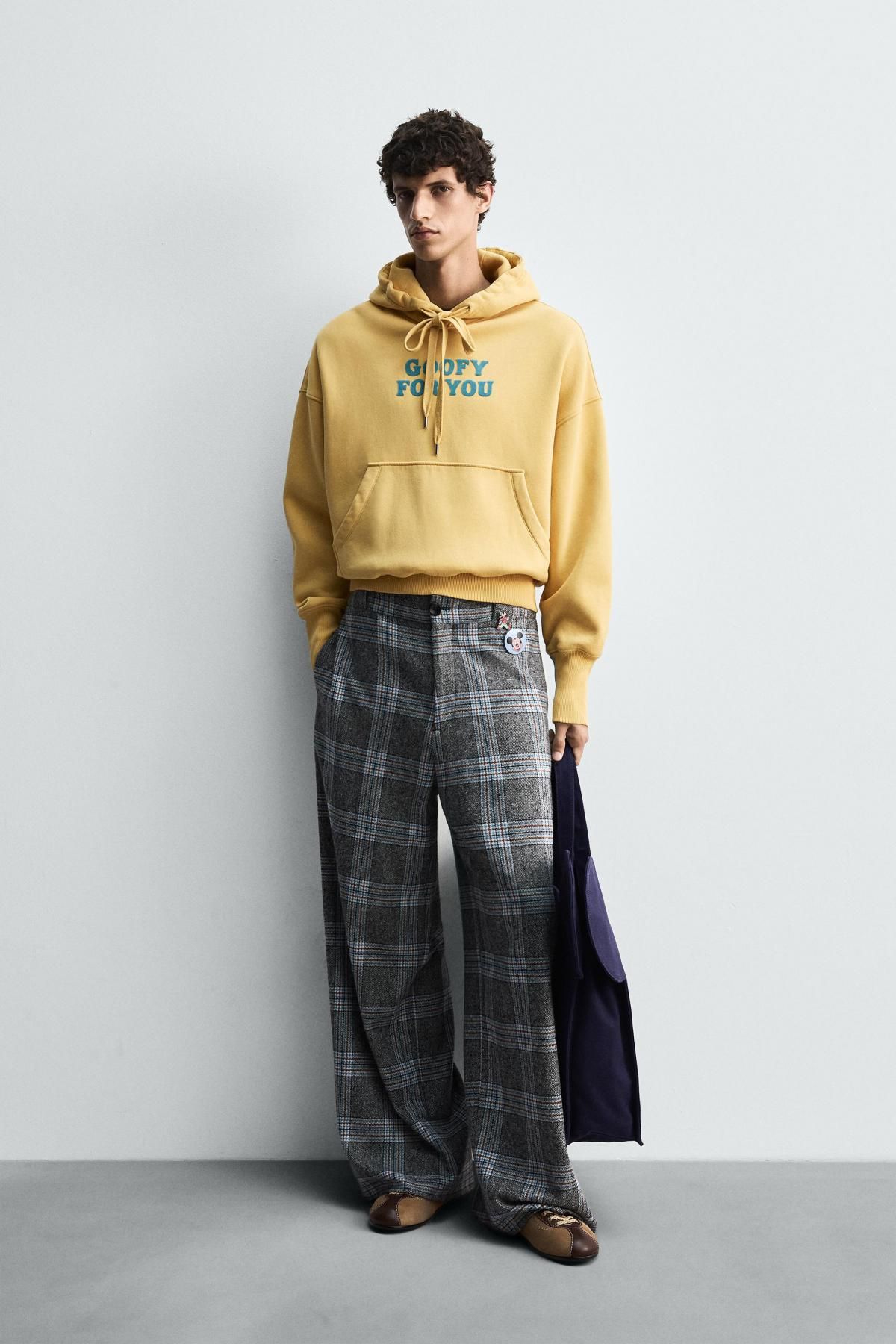 자라 벨벳 프린트 후드 스웨트셔츠 X 해리 램버트 디즈니 4087/342 YELLOW - 상세 이미지 2