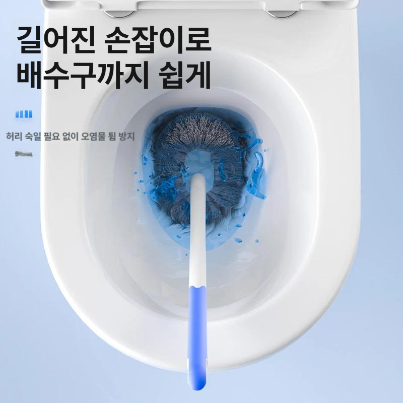 욕실 화장실 청소솔 긴손잡이 다용도 브 틈새 청소 용품 그레이 - 상세 이미지 4