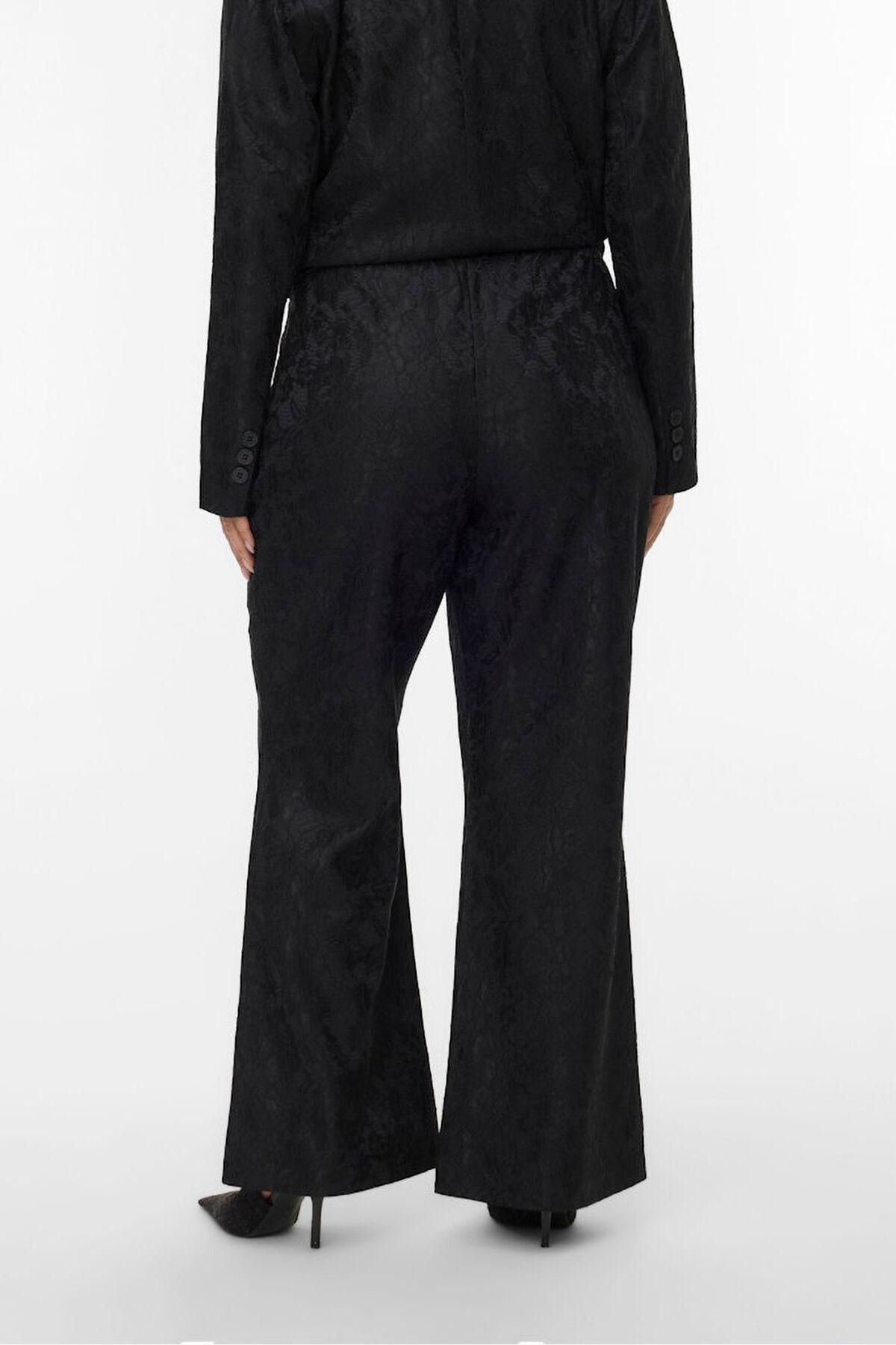 베로모다 플러스사이즈 레이스 부츠컷 팬츠 3722191 NEGRO - 상세 이미지 4