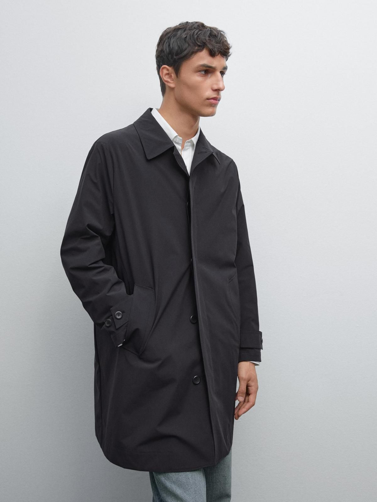 마시모두띠 라이트웨이트 히든버튼 트렌치코트 3539/528 NAVY BLUE - 상품 이미지