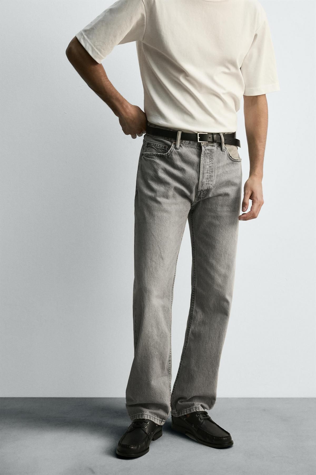 자라 테크니컬 스트레이트핏 데님 청바지 8062/410 MID-GREY - 메인 이미지