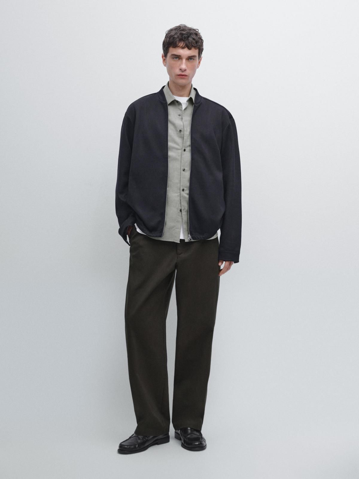 마시모두띠 테크니컬 블랙 집업 봄버 재킷 0586/155 NAVY BLUE - 상세 이미지 2