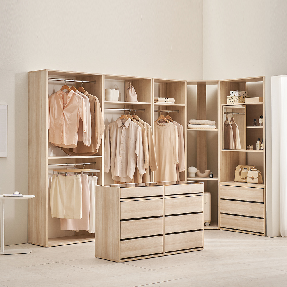 장인가구 올리세 E0 드레스룸 600 아일랜드 4단 악세사리장 옷방 수납장 안방 서랍장