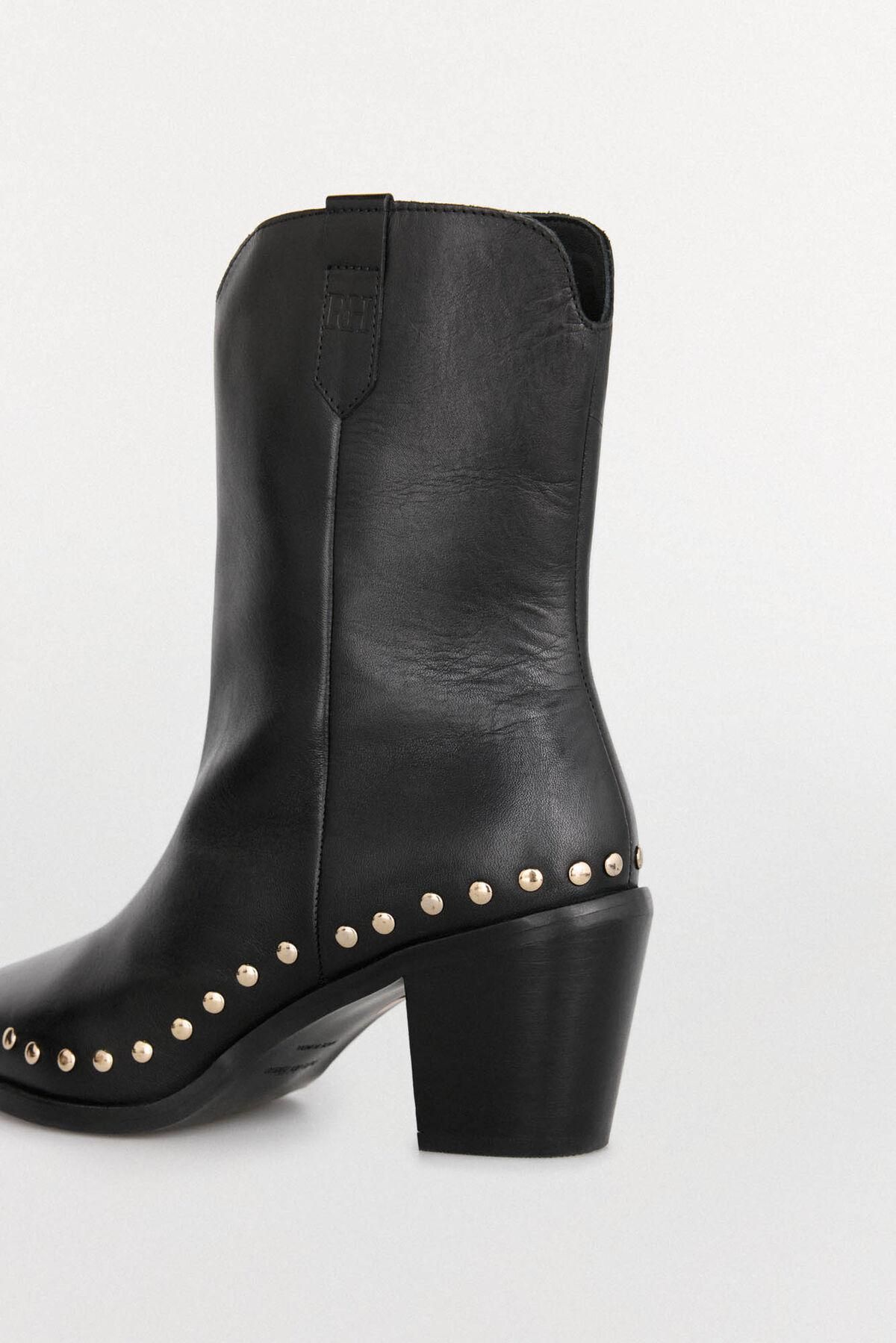 페드로 델 이에로 스터드 디테일 레더 앵클부츠 2042727 NEGRO - 상세 이미지 5