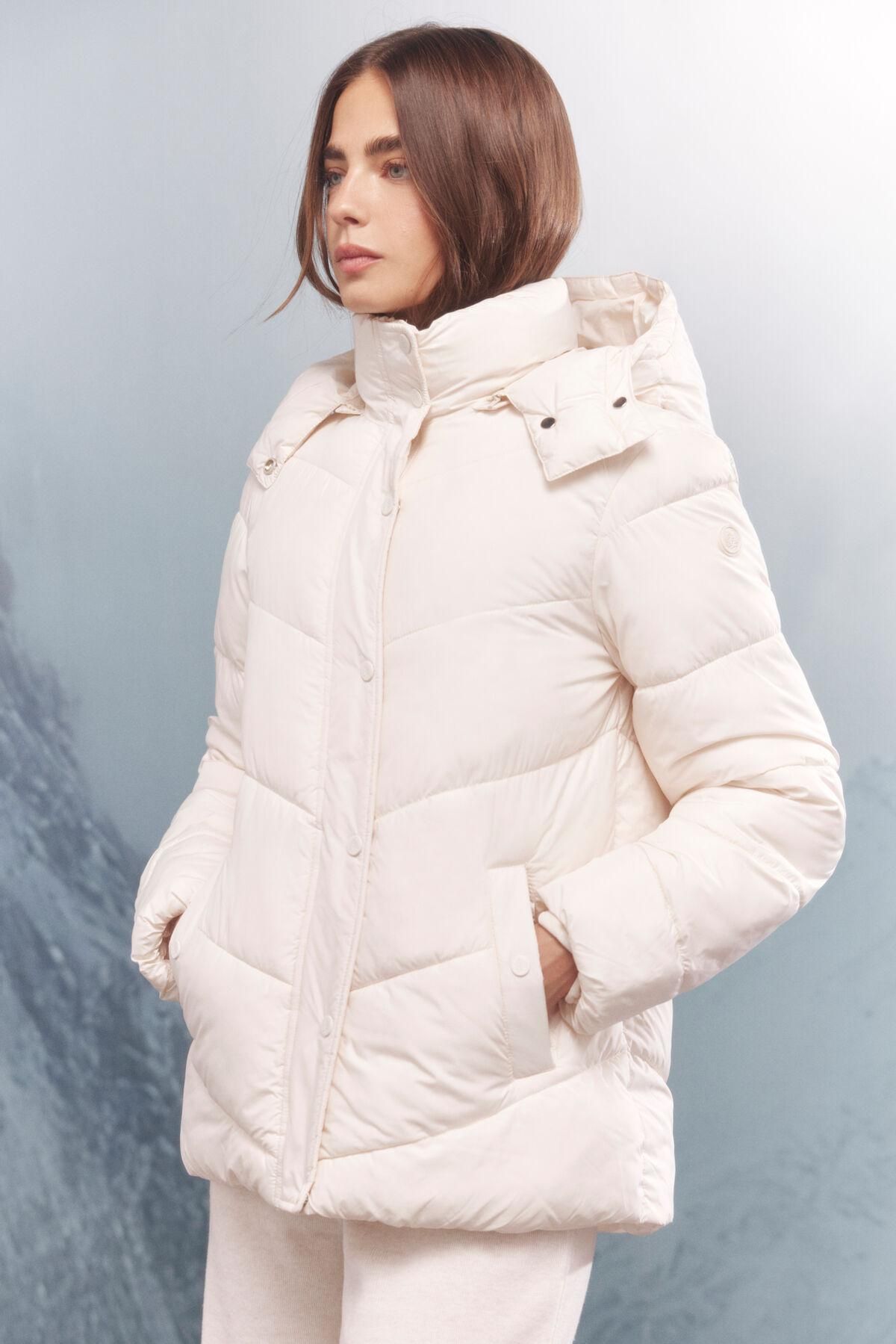 스프링필드 프리미엄 탈착 후드 화이트 숏 패딩 재킷 8272794 BEIGE - 메인 이미지