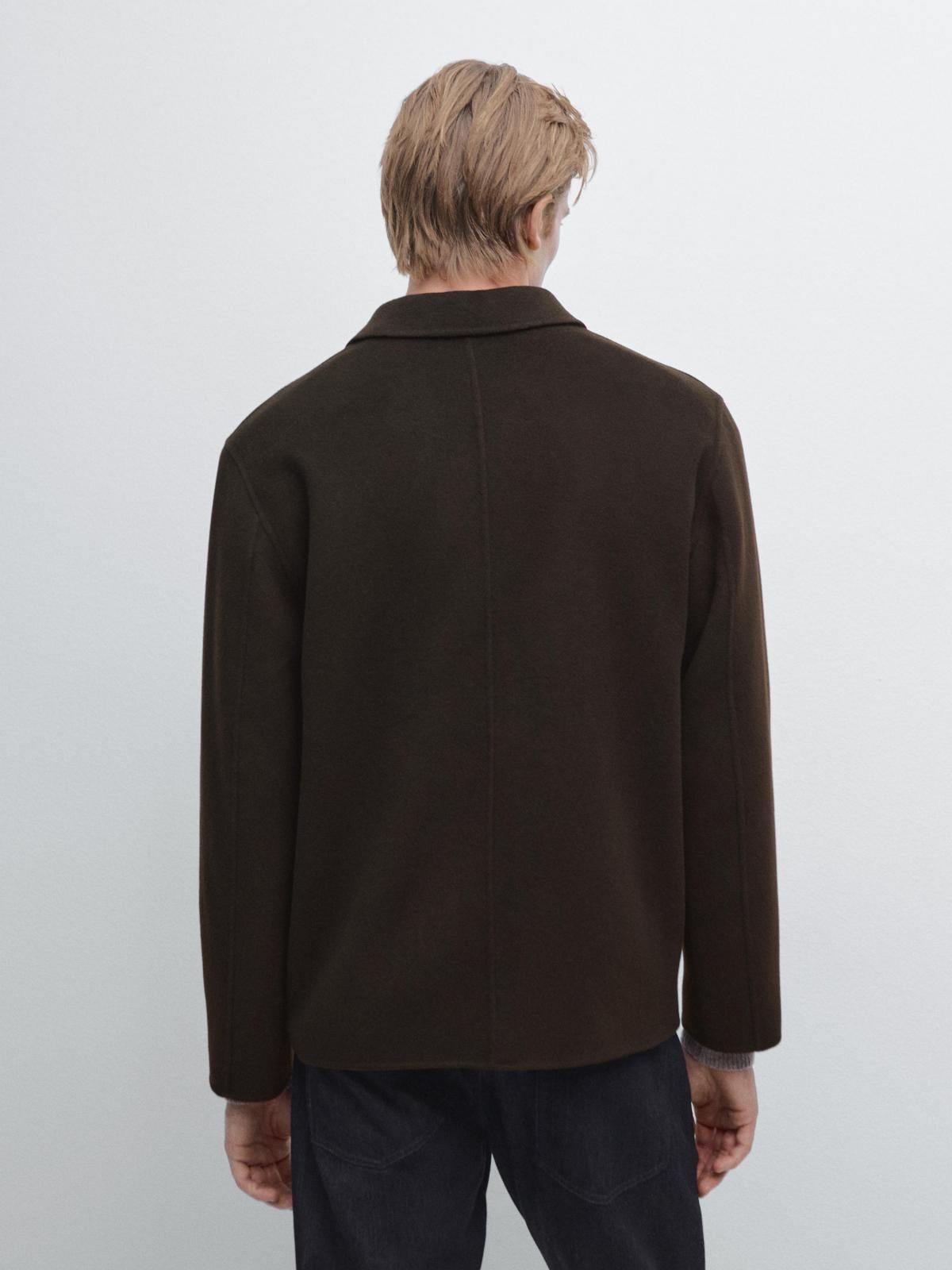 마시모두띠 프리미엄 캐시미어 브라운 숏 싱글코트 2849/385 CHOCOLATE - 상세 이미지 4