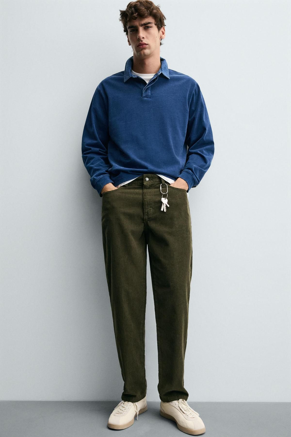 자라 코듀로이 레귤러핏 테크니컬 팬츠 4391/440 KHAKI - 상세 이미지 5