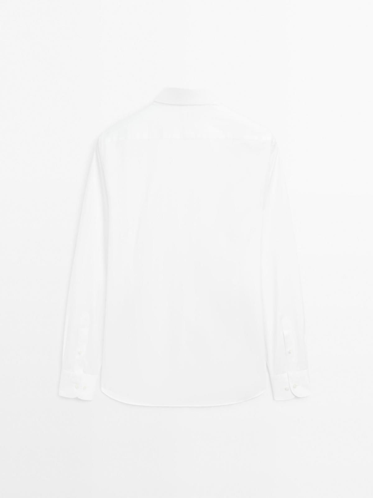 마시모두띠 슬림핏 옥스포드 100 코튼 긴팔 셔츠 0156/192 WHITE - 상세 이미지 2