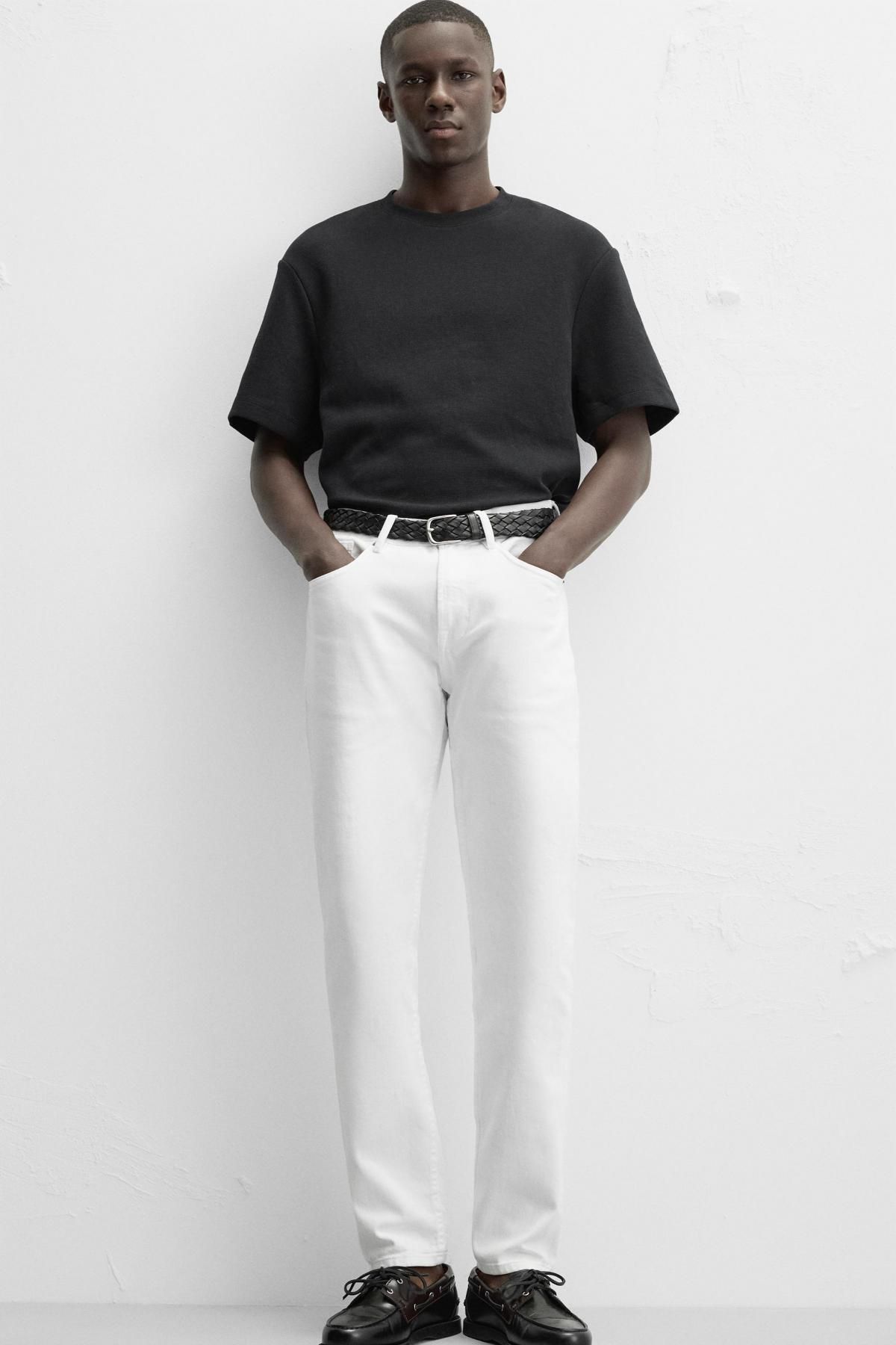 자라 슬림핏 진 0774/340 WHITE - 상세 이미지 5