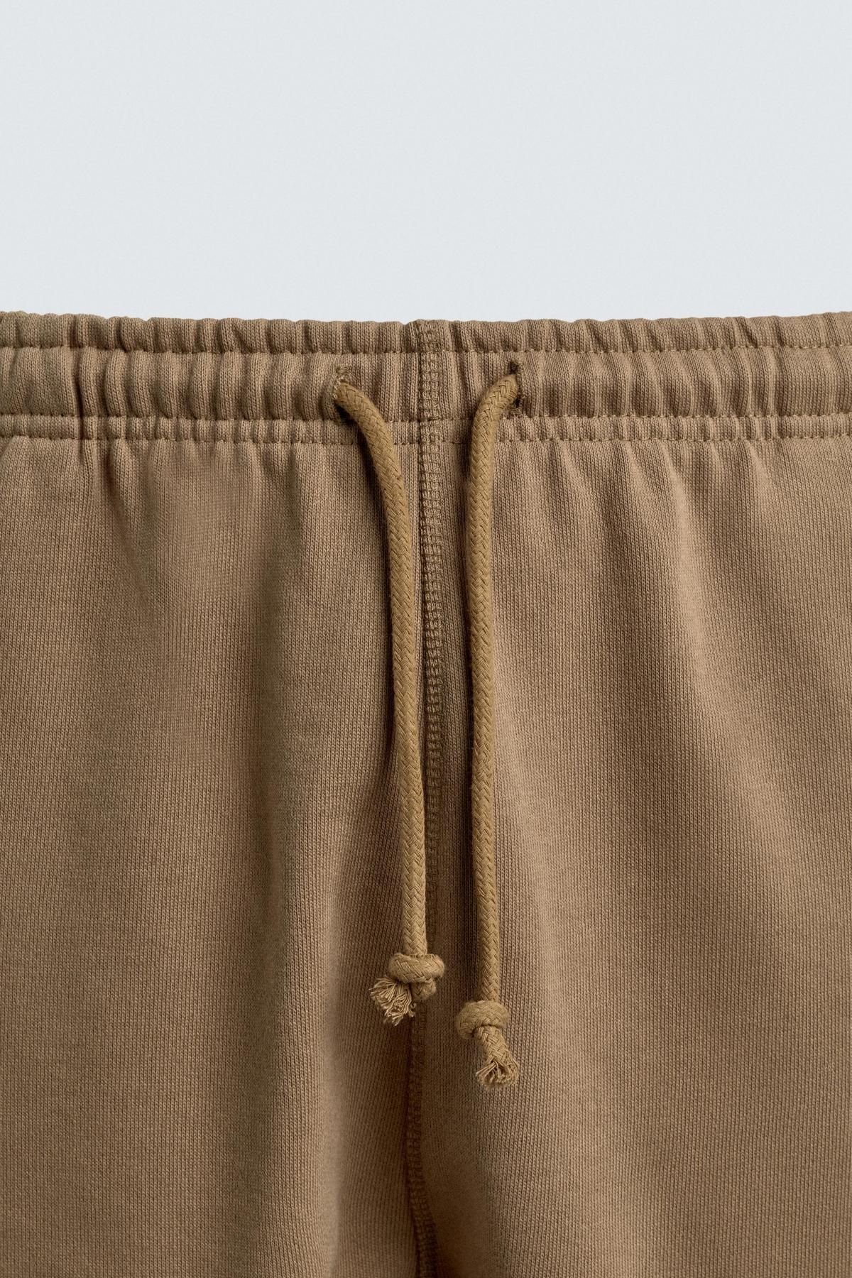 자라 레귤러핏 베이직 코튼 조거 팬츠 0761/306 CAMEL - 상세 이미지 3