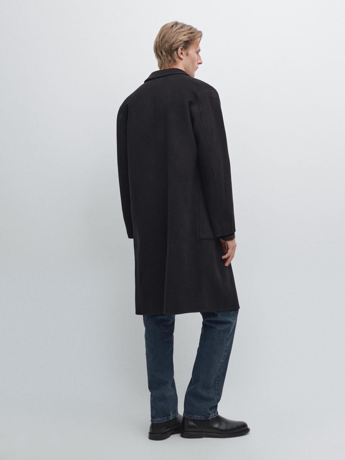 마시모두띠 프리미엄 캐시미어 싱글 롱 코트 2894/386 NAVY BLUE - 상세 이미지 4