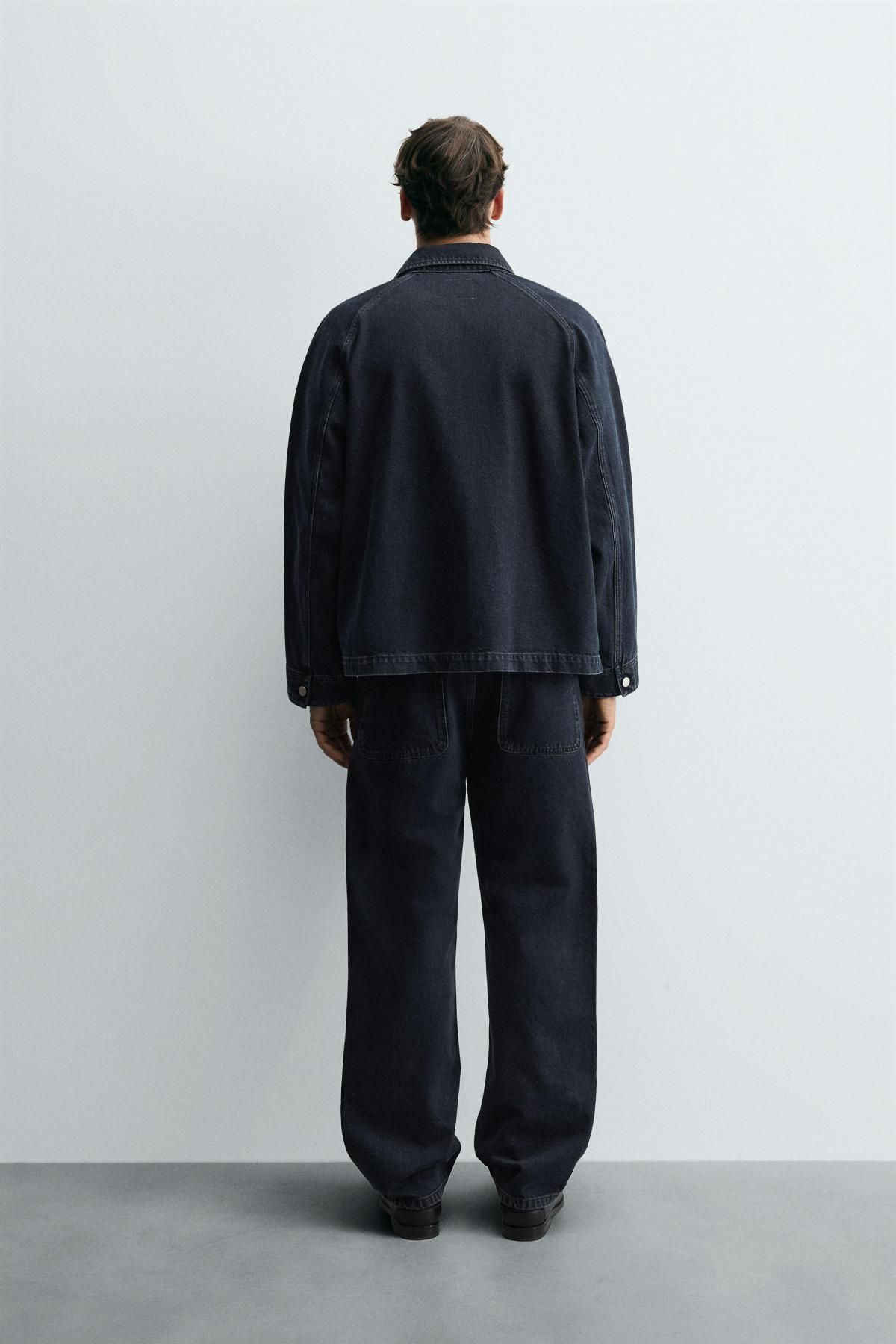 자라 와이드핏 데님 치노 팬츠 3991/302 DARK NAVY - 상세 이미지 4