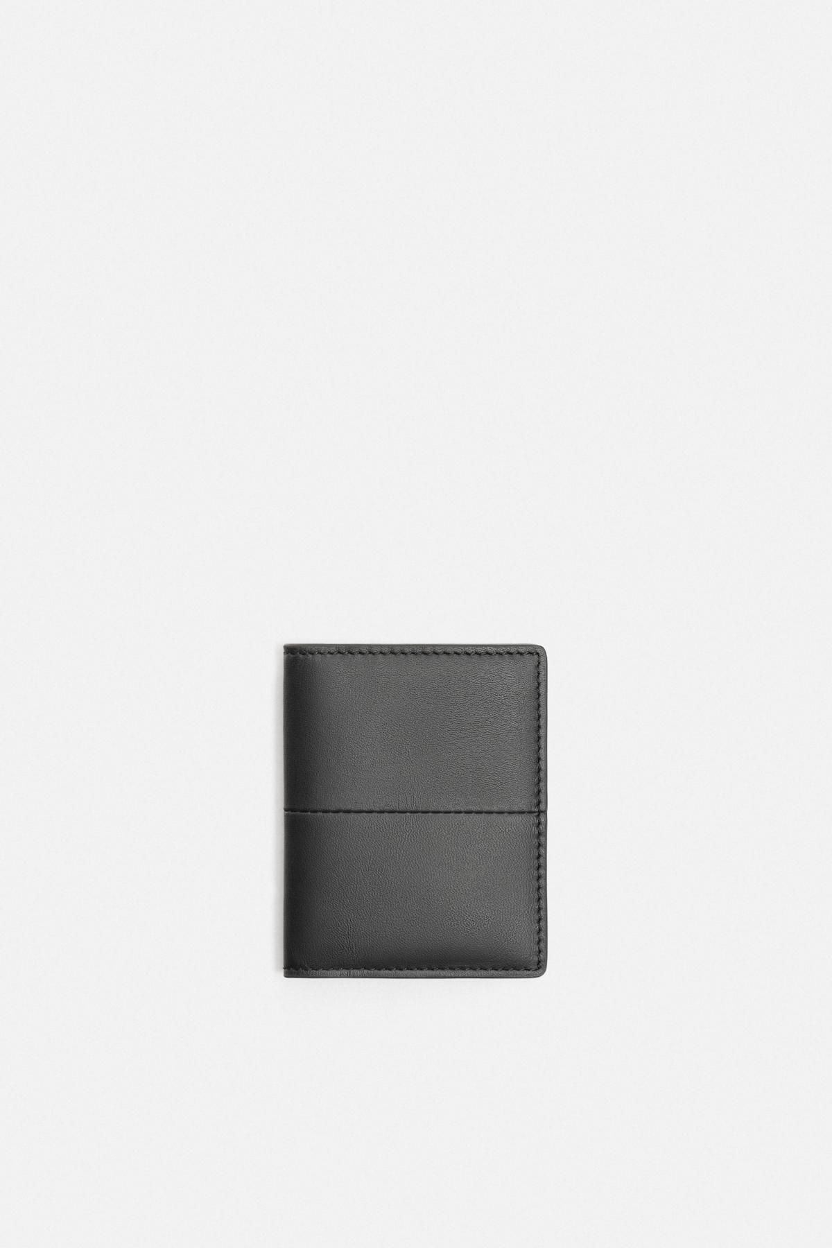 자라 프리미엄 나파 레더 카드 지갑 3851/620 BLACK - 메인 이미지