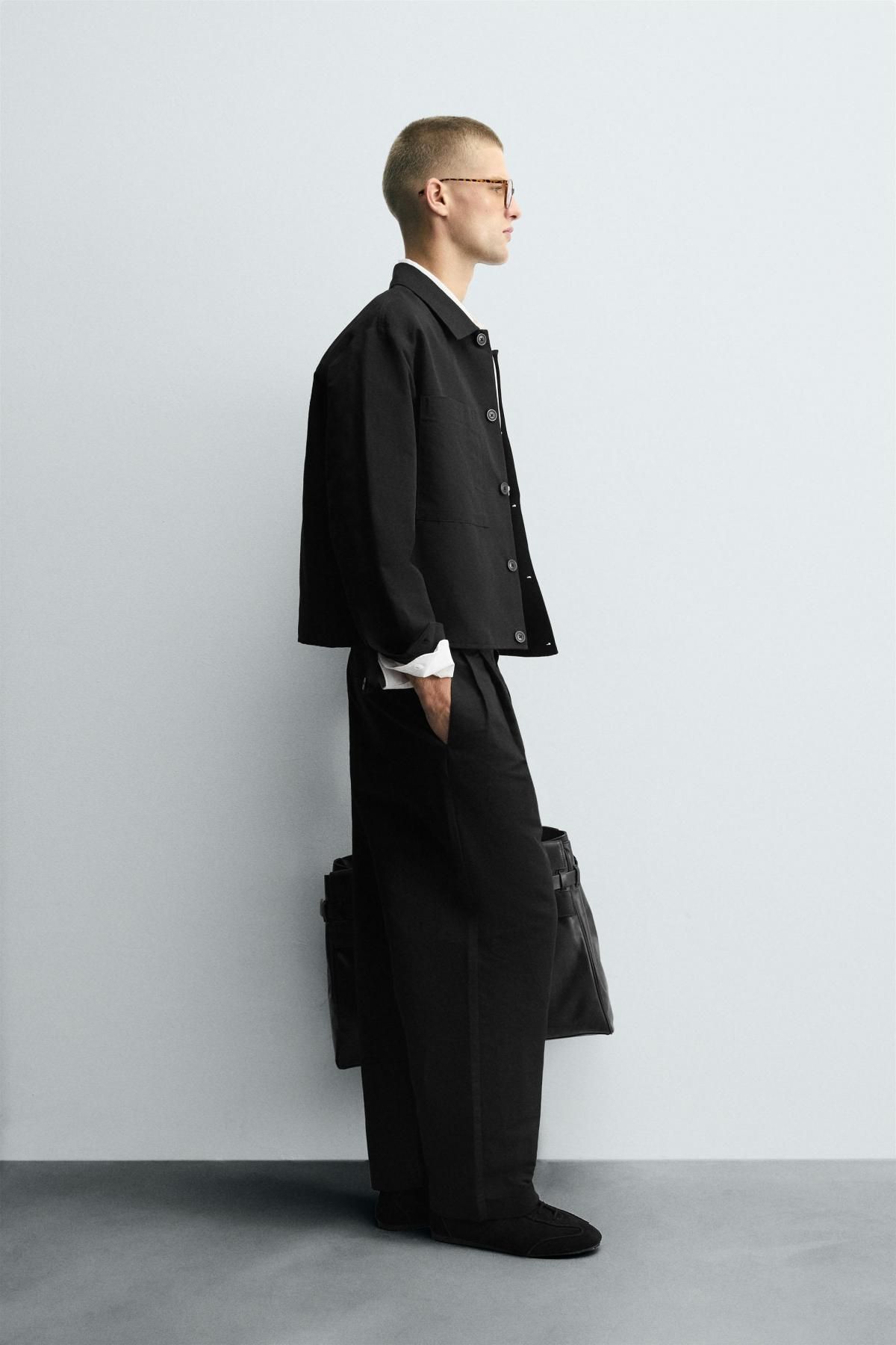 자라 블랙 테크니컬 포켓 오버셔츠 6861/337 BLACK - 상세 이미지 5
