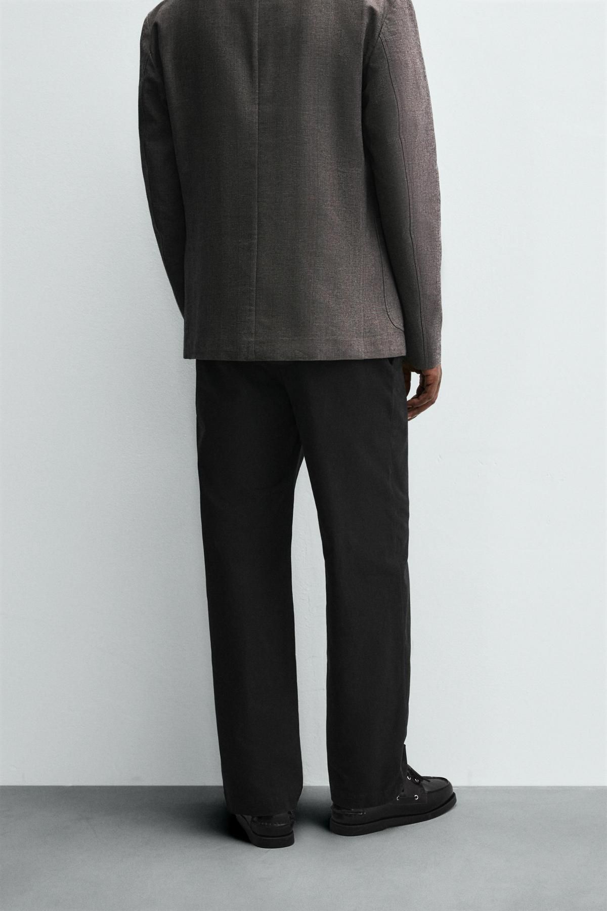 자라 테크니컬 스트레이트핏 치노 팬츠 5838/859 BLACK - 상세 이미지 3