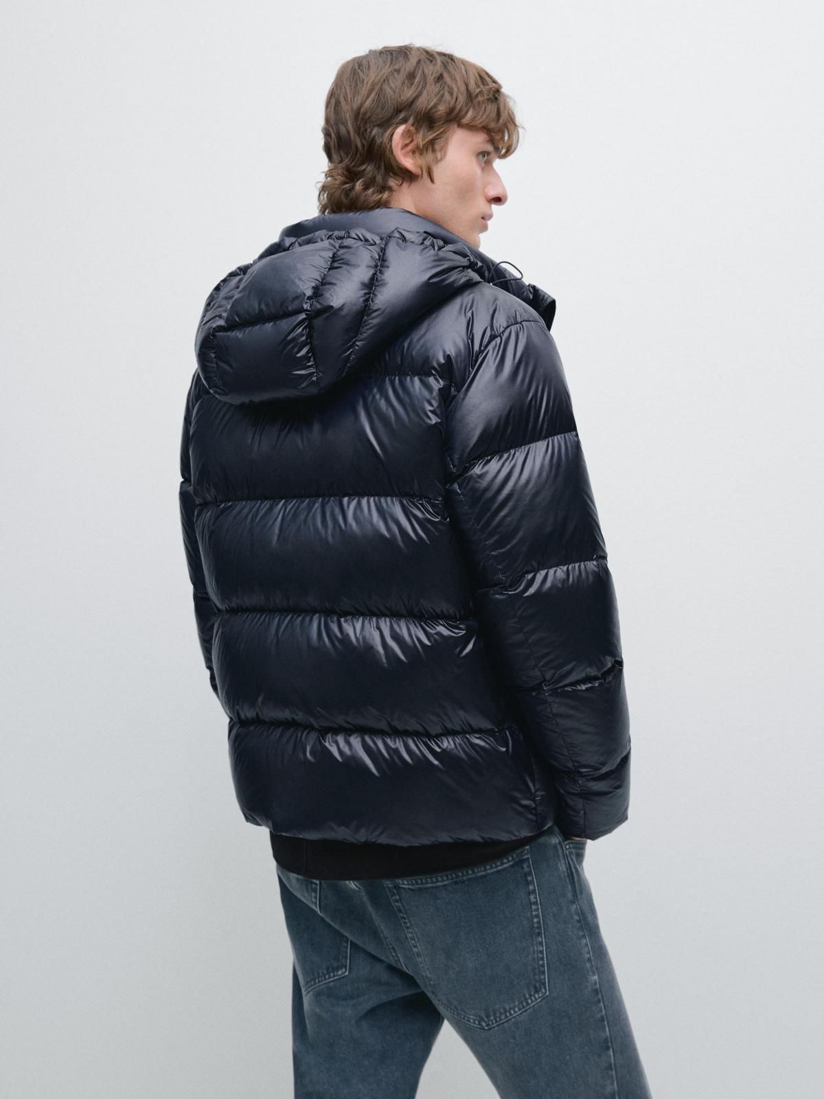 마시모두띠 테크니컬 방수 네이비 새틴 숏 패딩 재킷 3121/410 NAVY BLUE - 상세 이미지 4