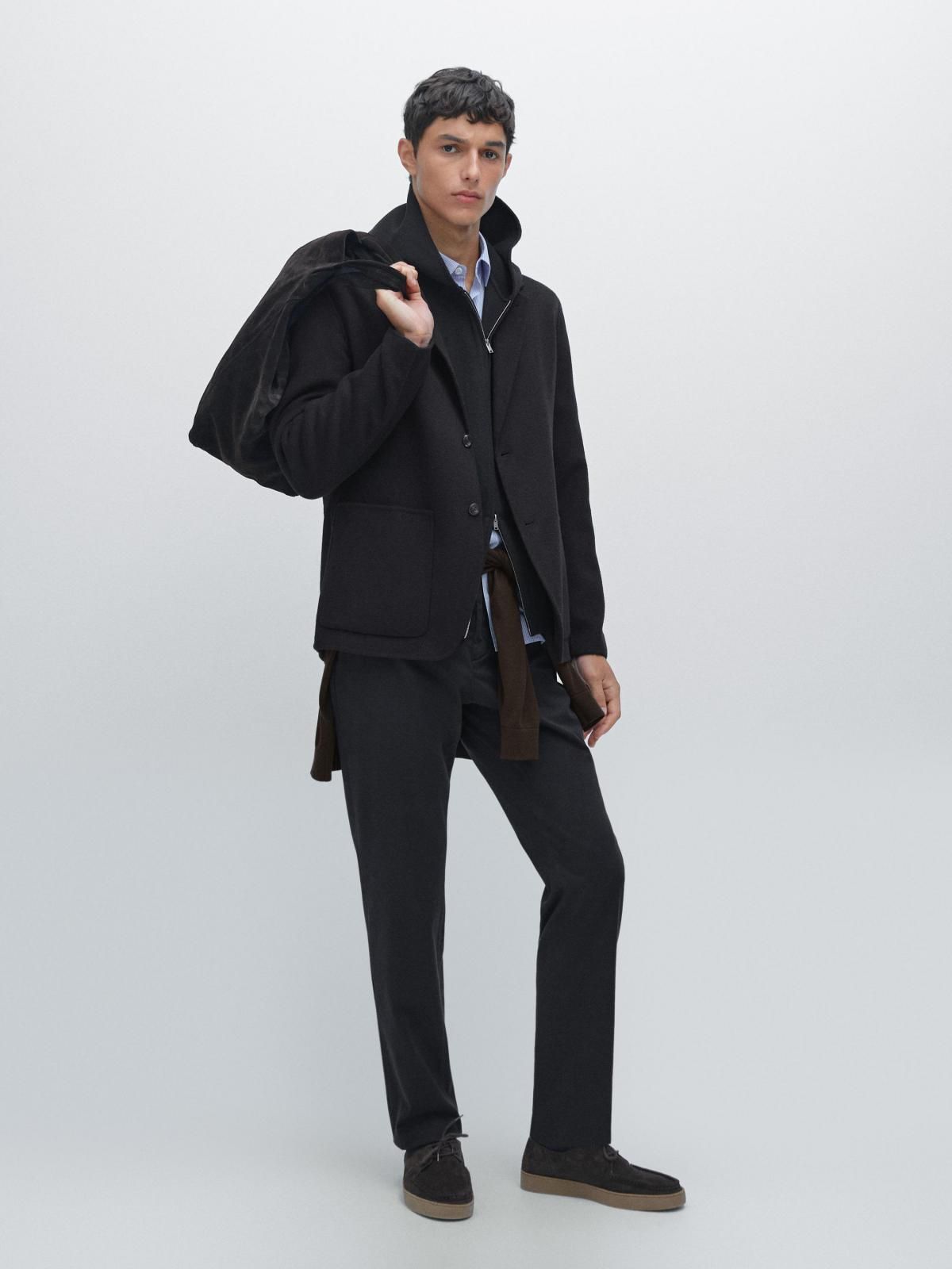 마시모두띠 슬림핏 테크니컬 텍스처 슬랙스 팬츠 0054/009 NAVY BLUE - 상세 이미지 2
