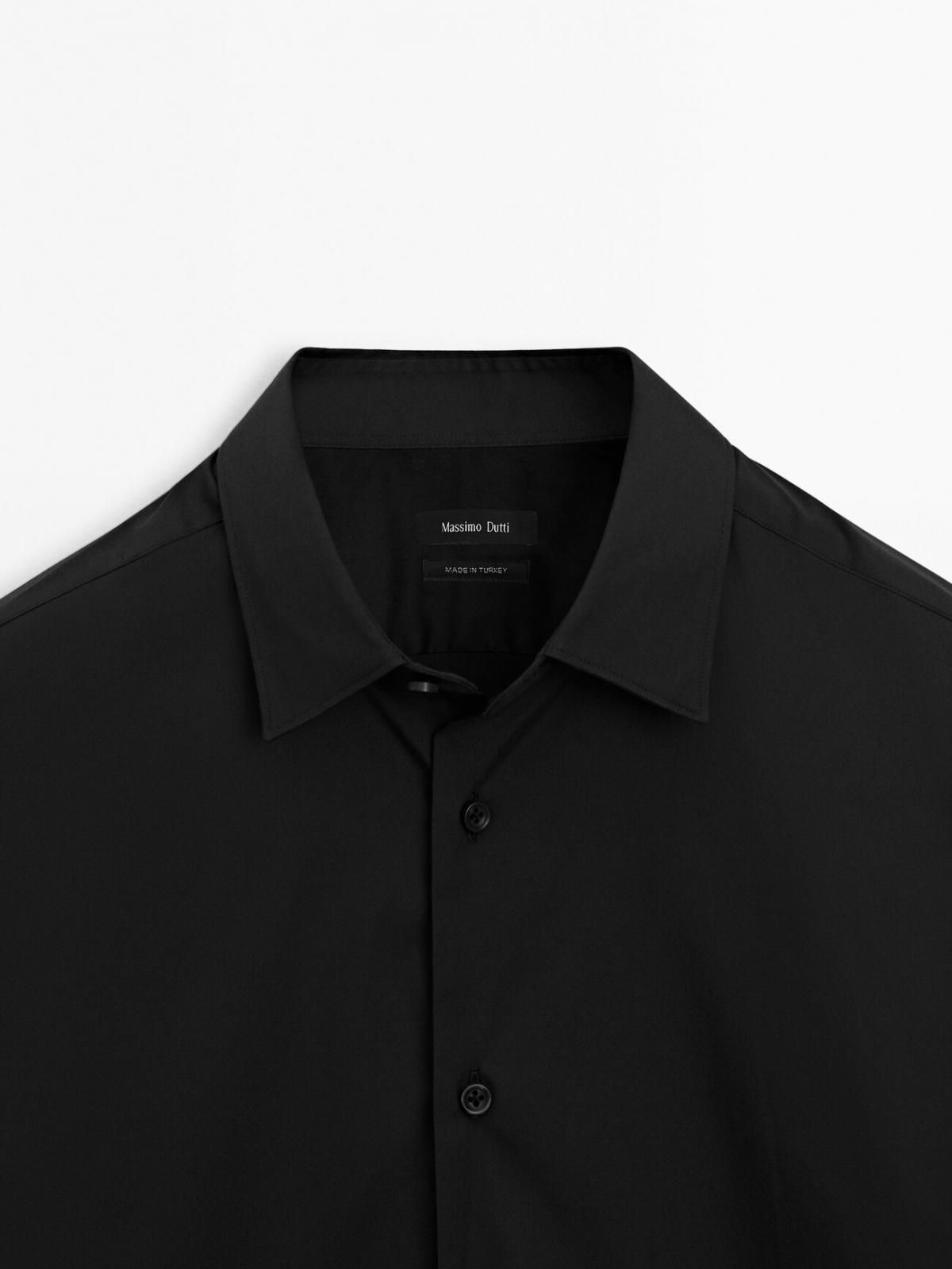 마시모두띠 슬림핏 스트레치 셔츠 0104/664 BLACK - 상세 이미지 2