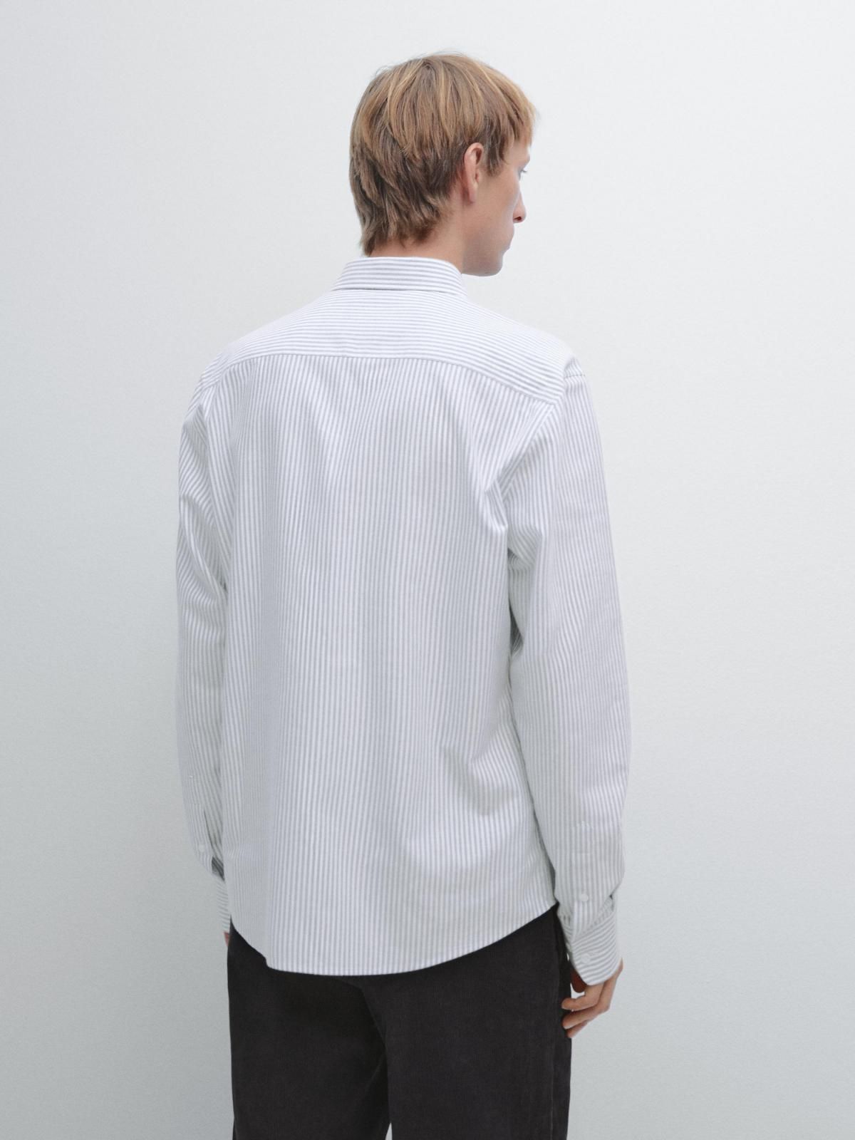 마시모두띠 클래식 스트라이프 레귤러핏 긴팔 셔츠 1908/297 NAVY BLUE - 상세 이미지 4