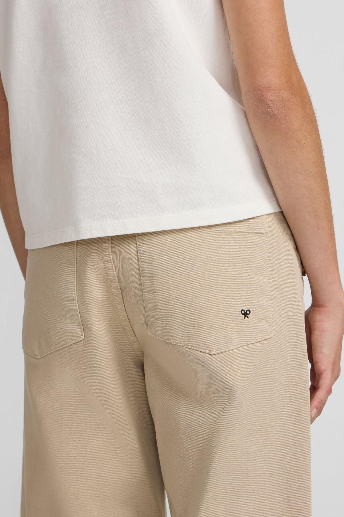 실본 마린 버튼 베이지 와이드 슬랙스 팬츠 3722206 BEIGE - 상세 이미지 4