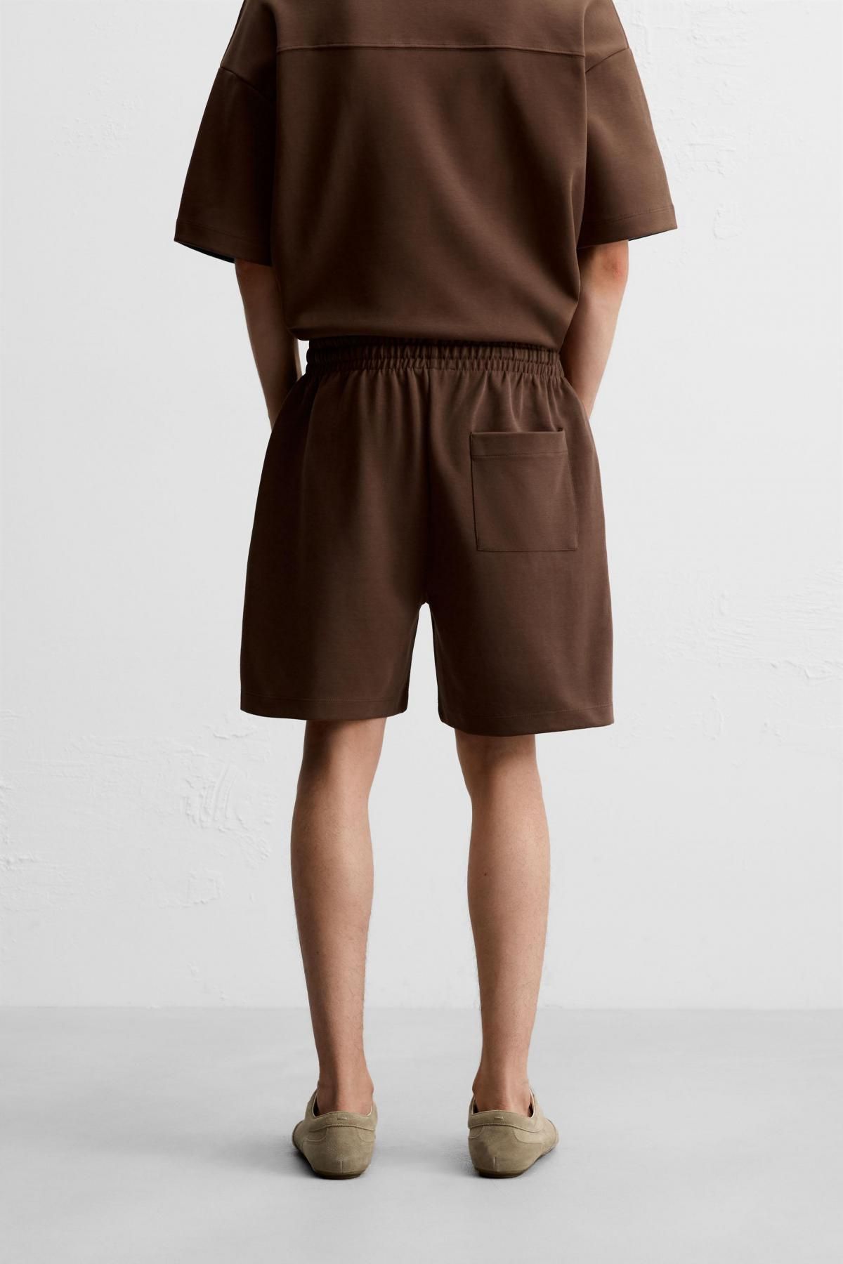 자라 테크니컬 텍스처 버뮤다 반바지 0761/451 BROWN - 상세 이미지 4