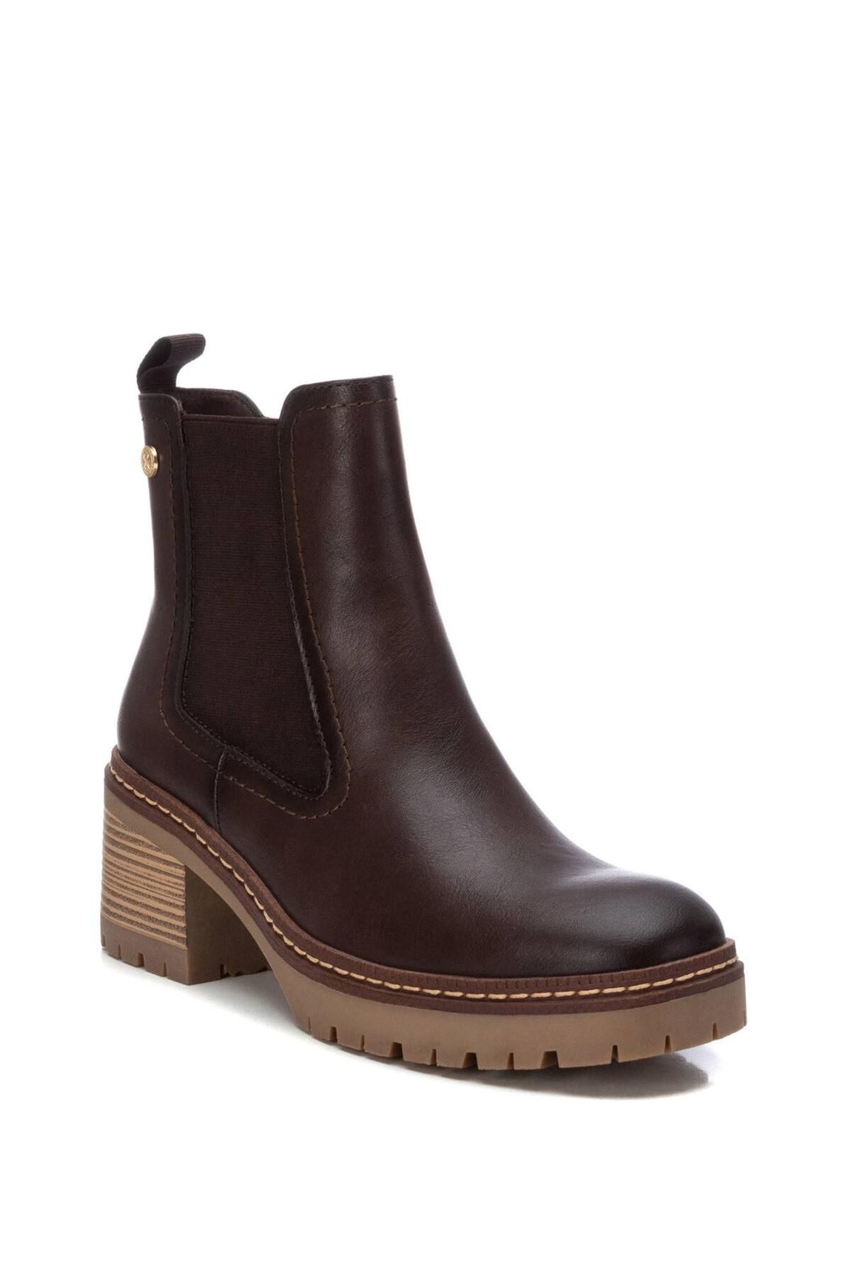 엑스티아이 프리미엄 첼시 앵클부츠 비건레더 블록힐 1522745 MARRON - 상세 이미지 2