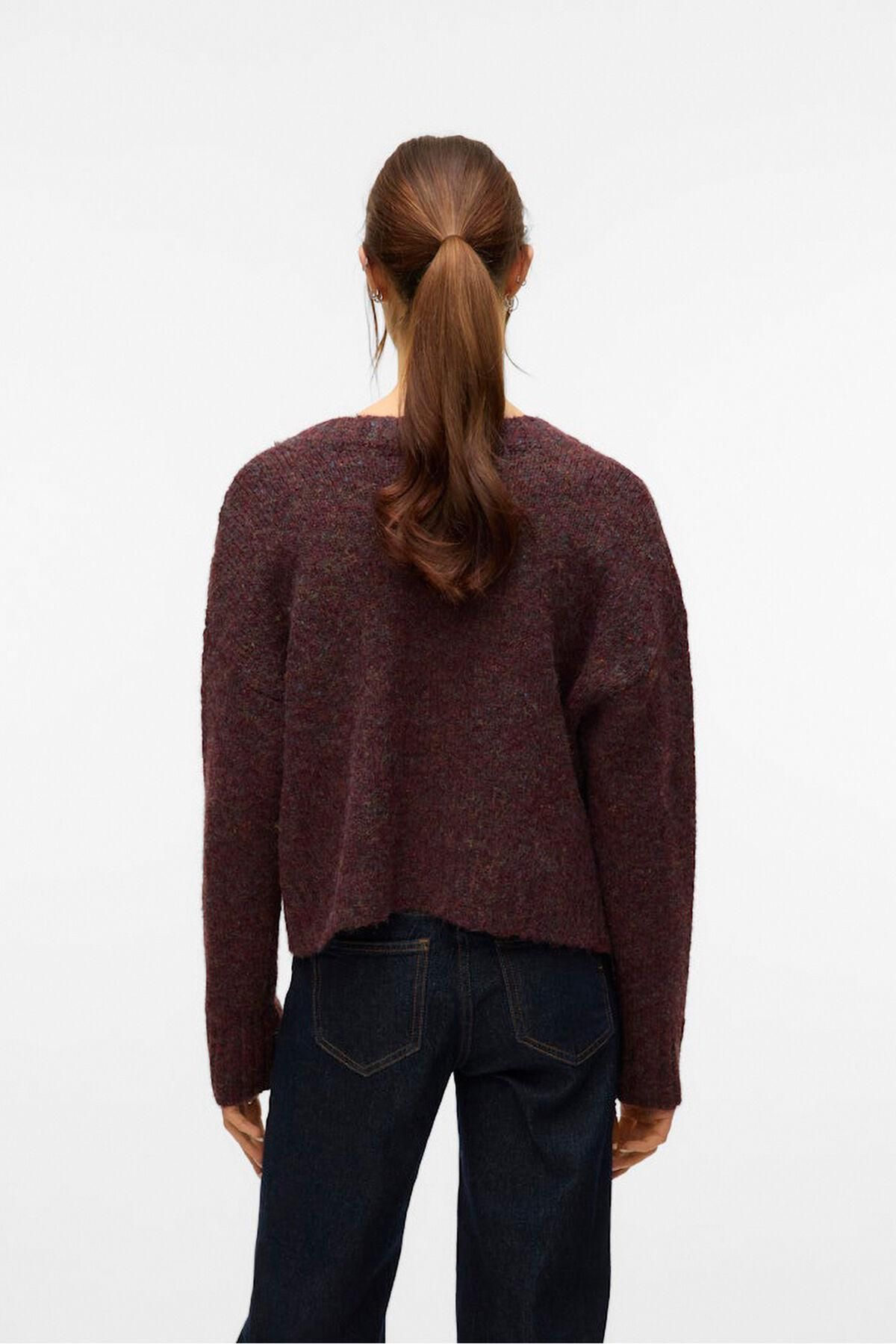 베로모다 브이넥 숏 울 포켓 가디건 3762200 MORADO - 상세 이미지 5