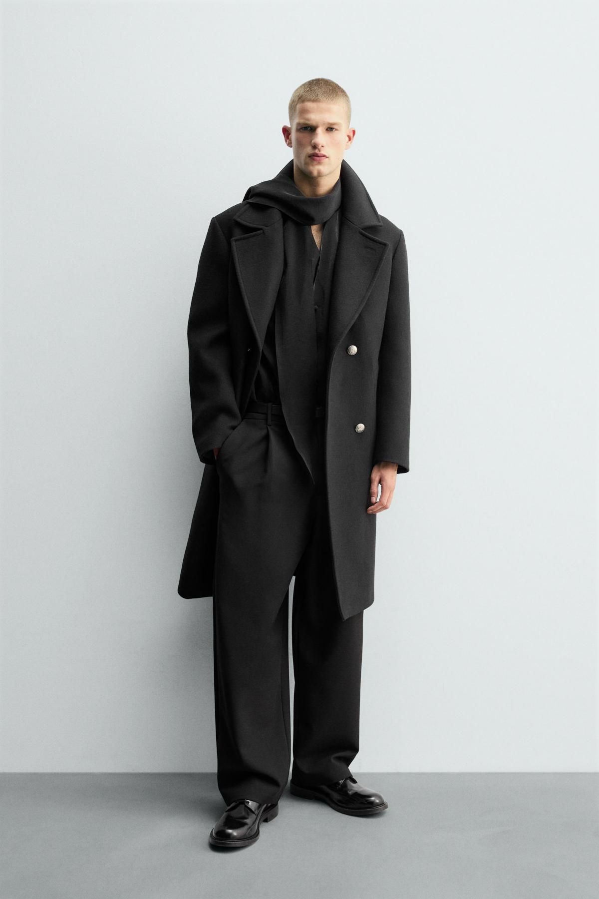 자라 클래식 더블브레스트 울 더블코트 6798/041 BLACK - 상세 이미지 2
