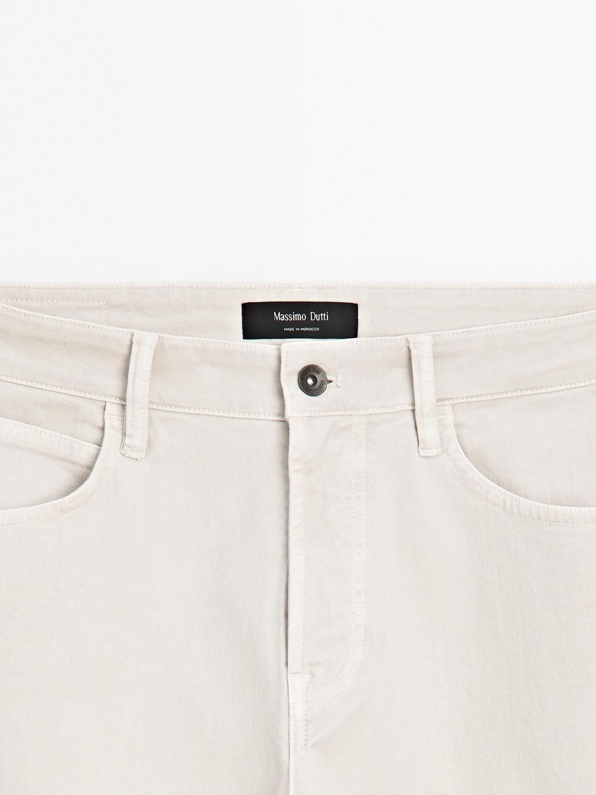마시모두띠 미니멀 테이퍼드핏 아이보리 데님 팬츠 0352/121 ANTHRACITE GREY 이미지 6