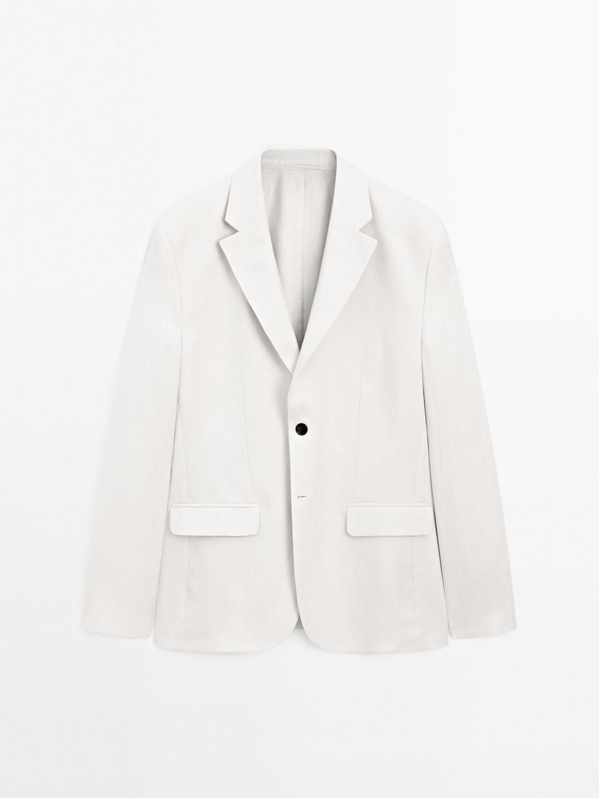 마시모두띠 리넨 100 싱글 테일러드 블레이저 2801/353 LIGHT BEIGE - 상품 이미지