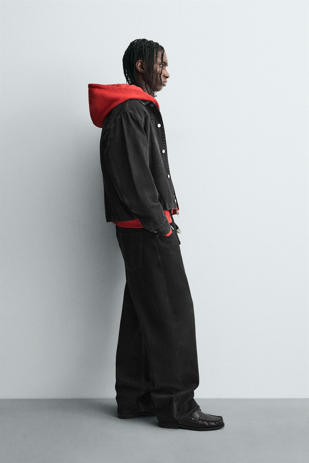 자라 오버핏 퀼팅 안감 블랙 데님 재킷 3467/300 BLACK - 상세 이미지 5