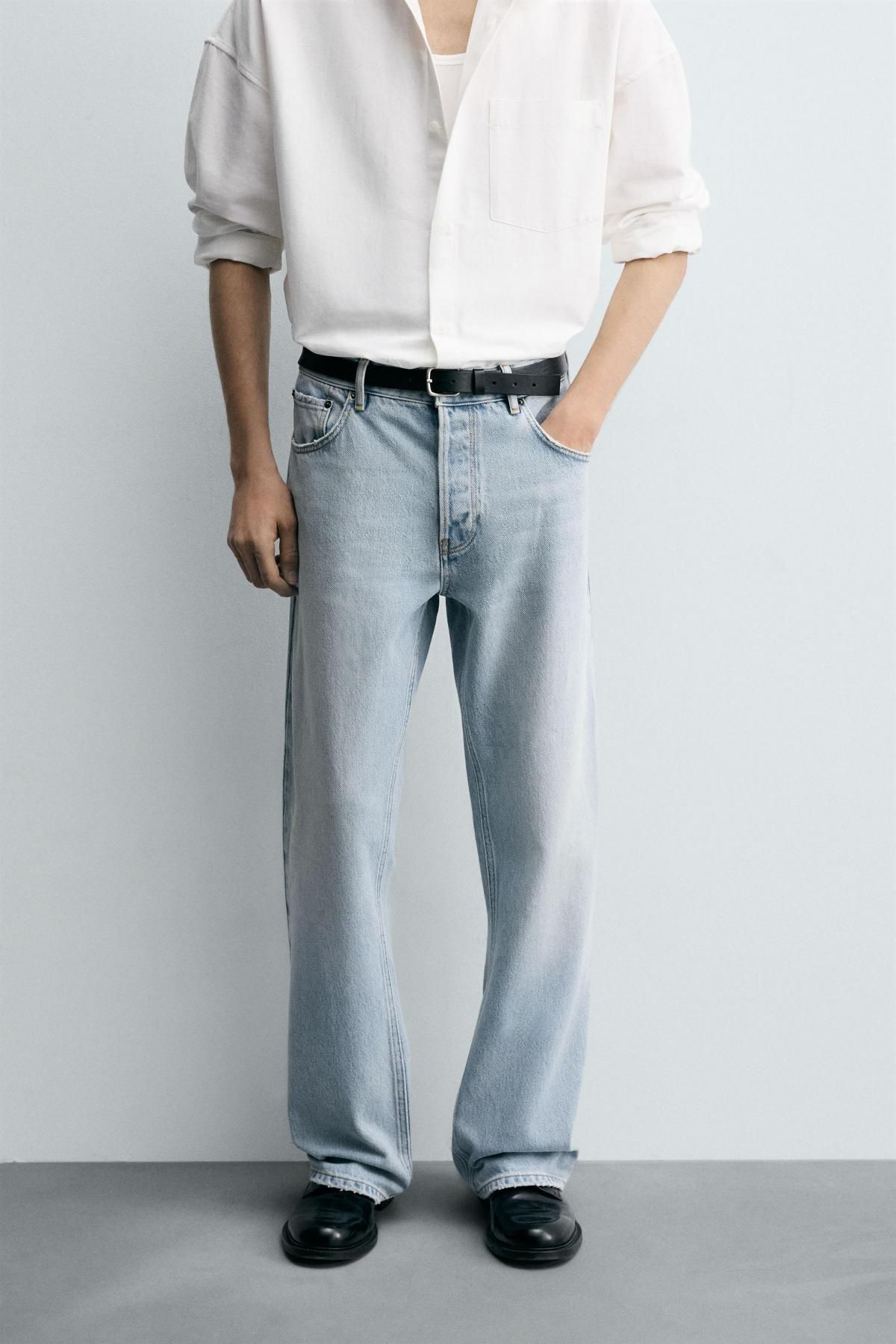자라 라이트워싱 플레어핏 미드라이즈 데님 청바지 0840/304 LIGHT BLUE - 상세 이미지 3