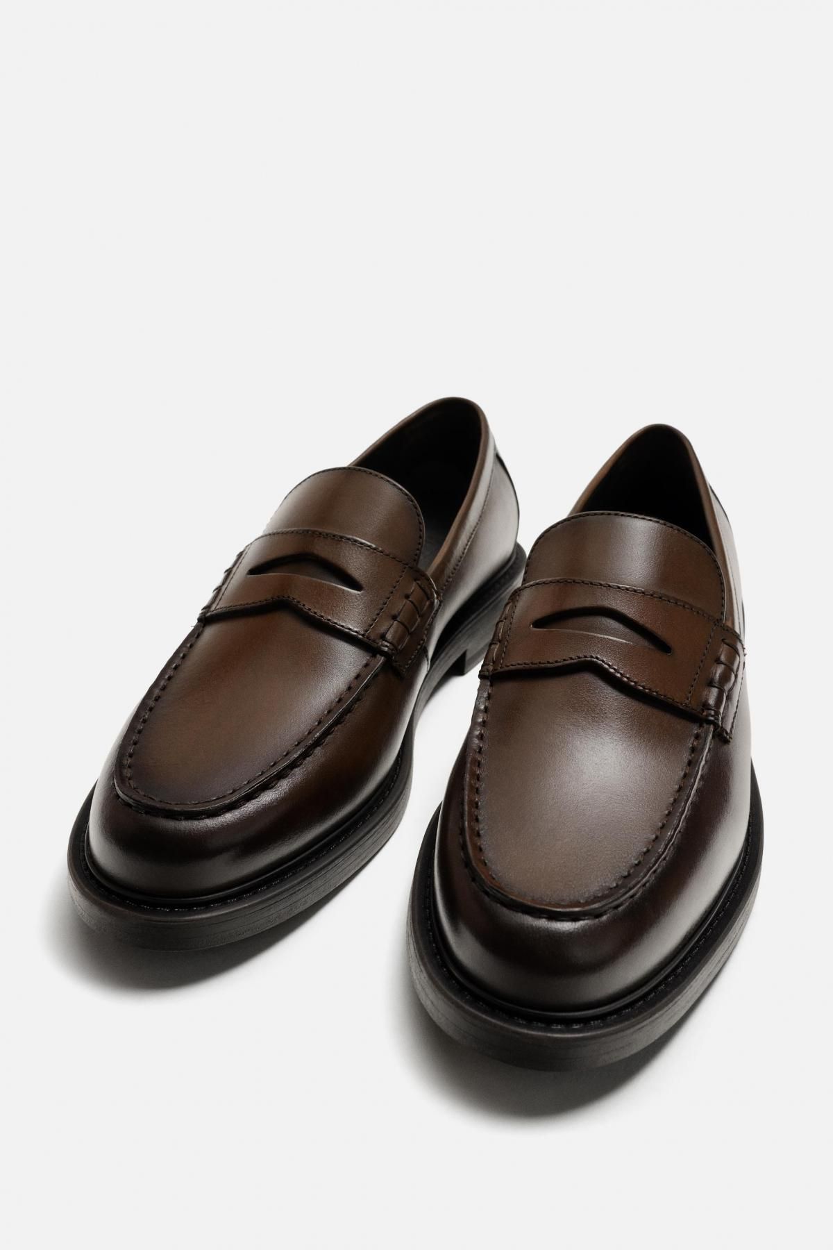 자라 클래식 레더 페니 로퍼 2664/620 BROWN - 상세 이미지 5