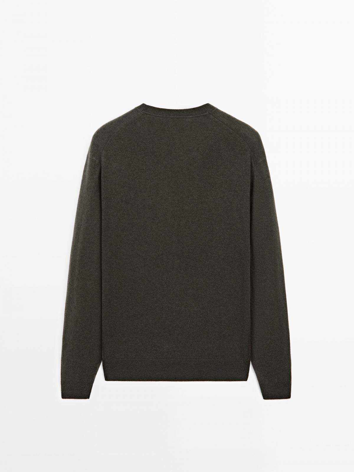 마시모두띠 프리미엄 캐시미어 라운드 니트 스웨터 0901/215 TAUPE GREY - 상세 이미지 3