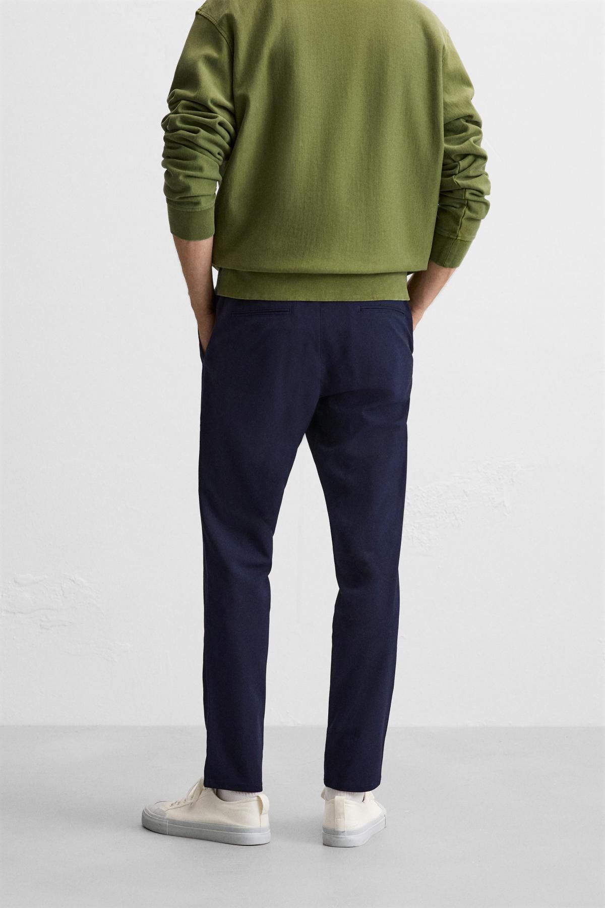 자라 슬림핏 컴포트 팬츠 6861/441 NAVY BLUE - 상세 이미지 3