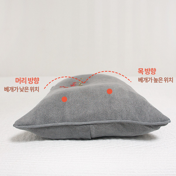 참편한 경추 베개 천연염색 베개커버 반영구적 사용 - 상세 이미지 3