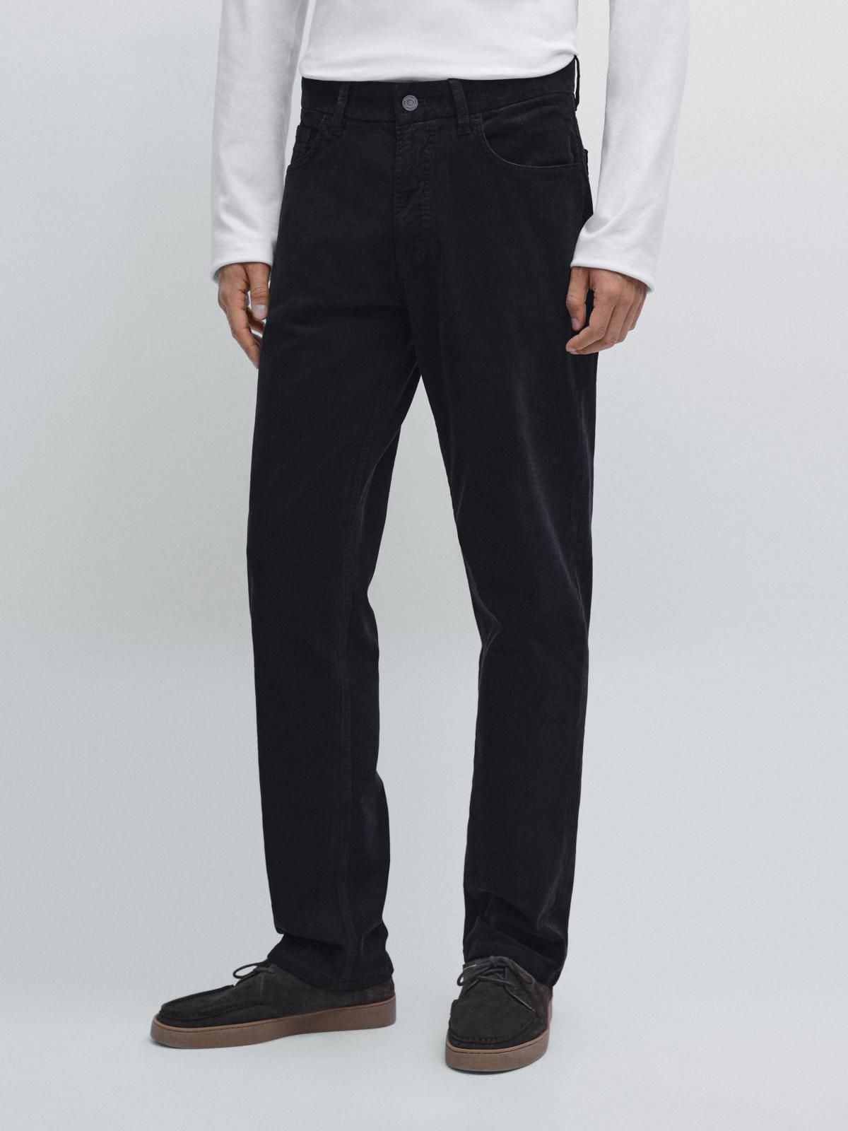 마시모두띠 슬림핏 코듀로이 데님 슬랙스 팬츠 0350/102 NAVY BLUE - 상품 이미지
