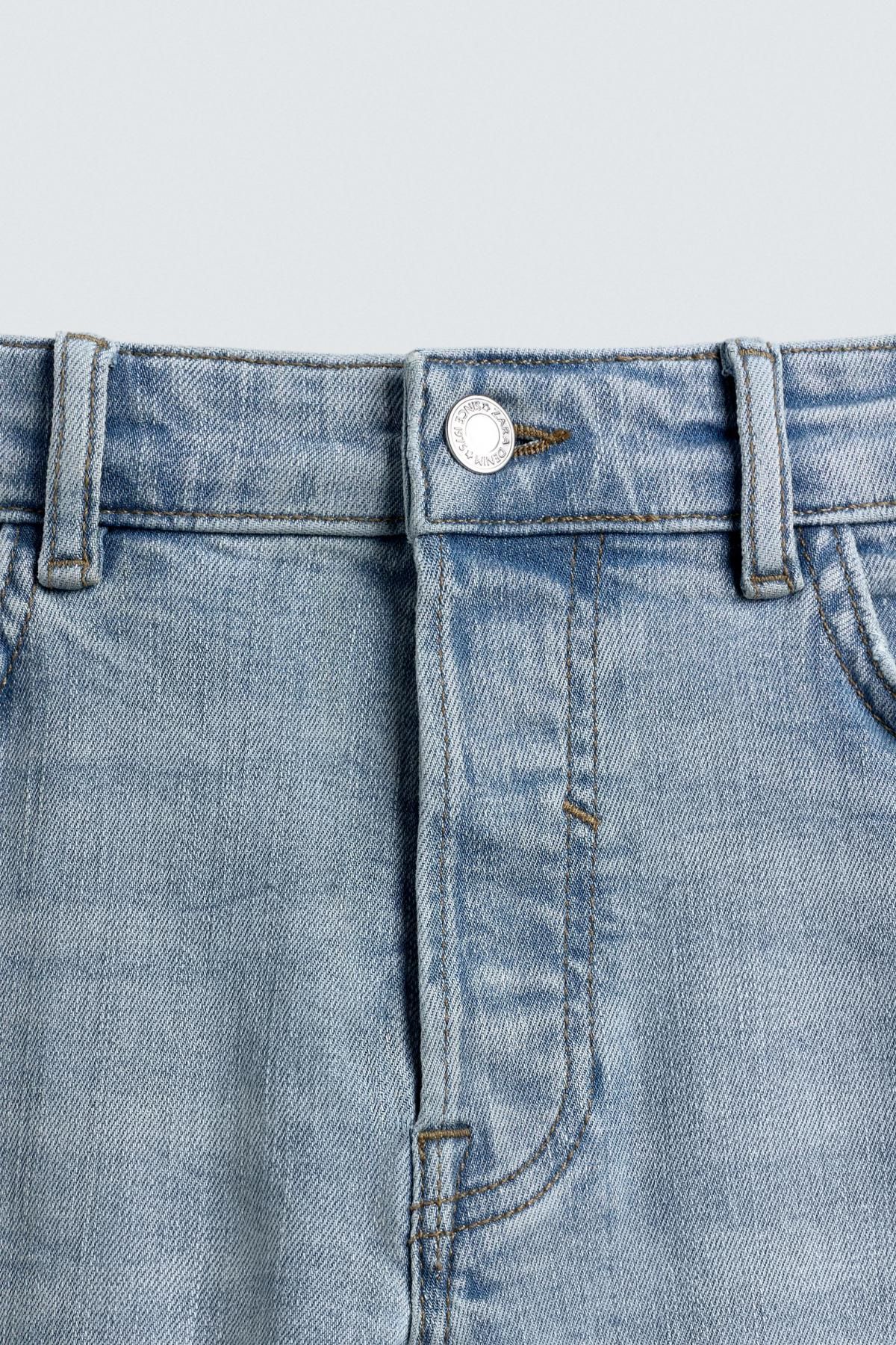 자라 데님 디스트로이드 스키니핏 청바지 8062/388 LIGHT BLUE - 상세 이미지 3