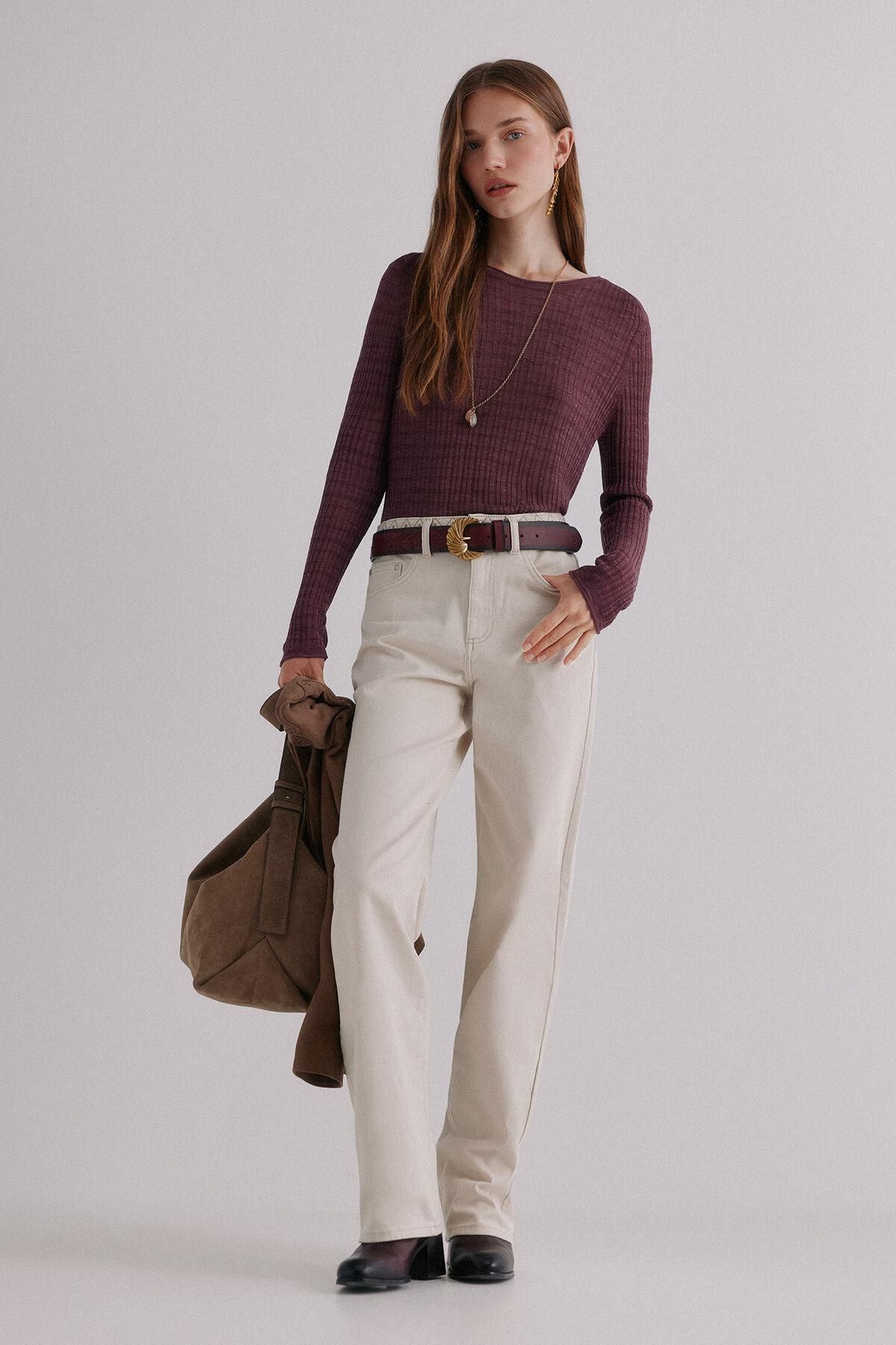 호스 인트로피아 자수 스트레이트핏 데님 팬츠 8022171 MARFIL - 상세 이미지 3