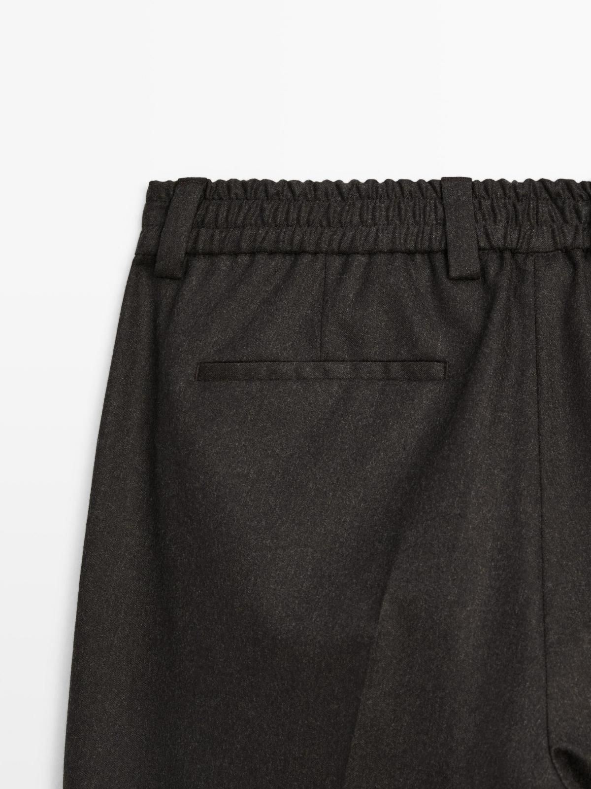 마시모두띠 100 울 테일러드 슬랙스 팬츠 2872/370 CHOCOLATE - 상세 이미지 5