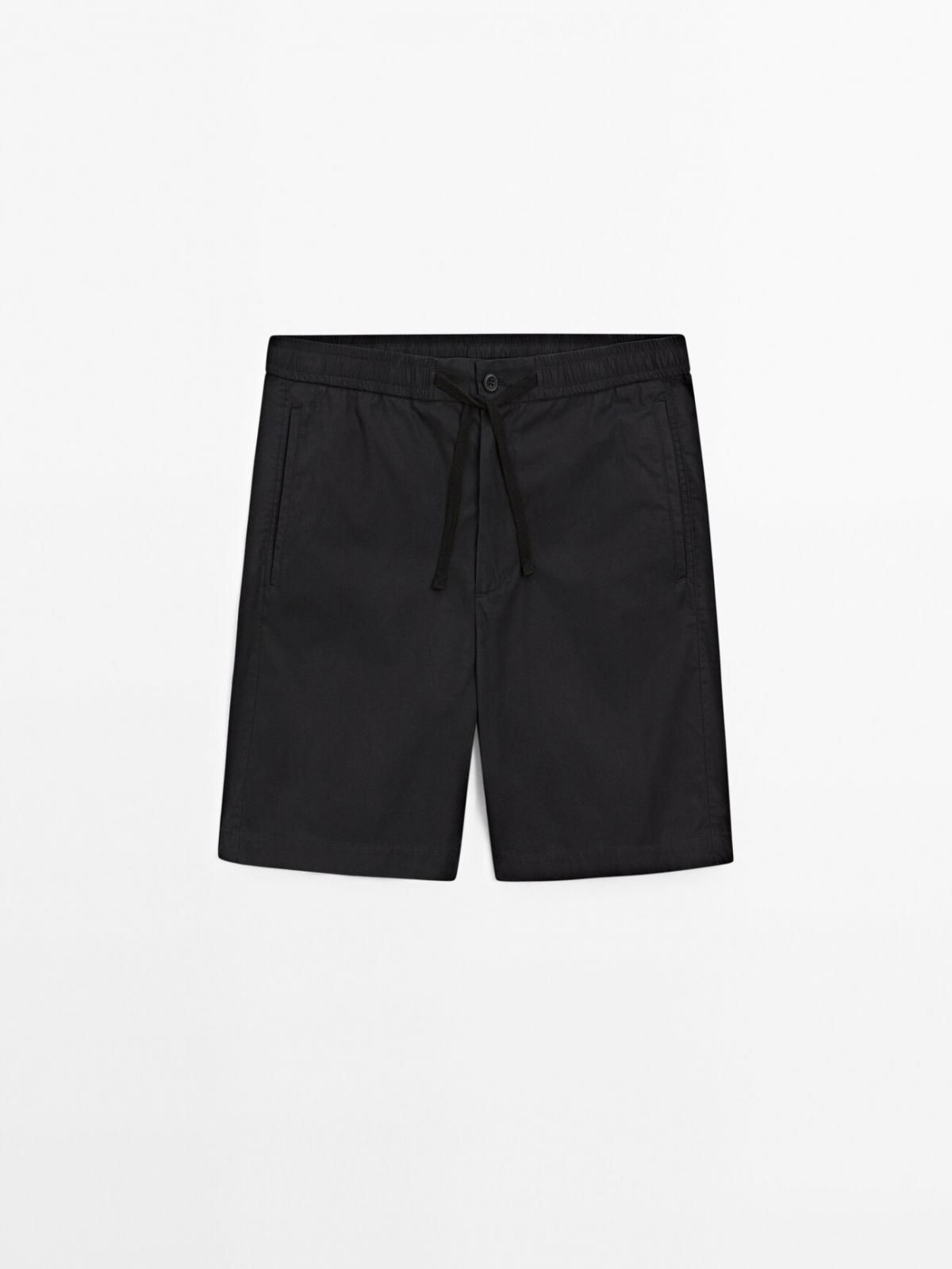 마시모두띠 조거핏 코튼 포플린 버뮤다 반바지 2905/005 NAVY BLUE - 메인 이미지