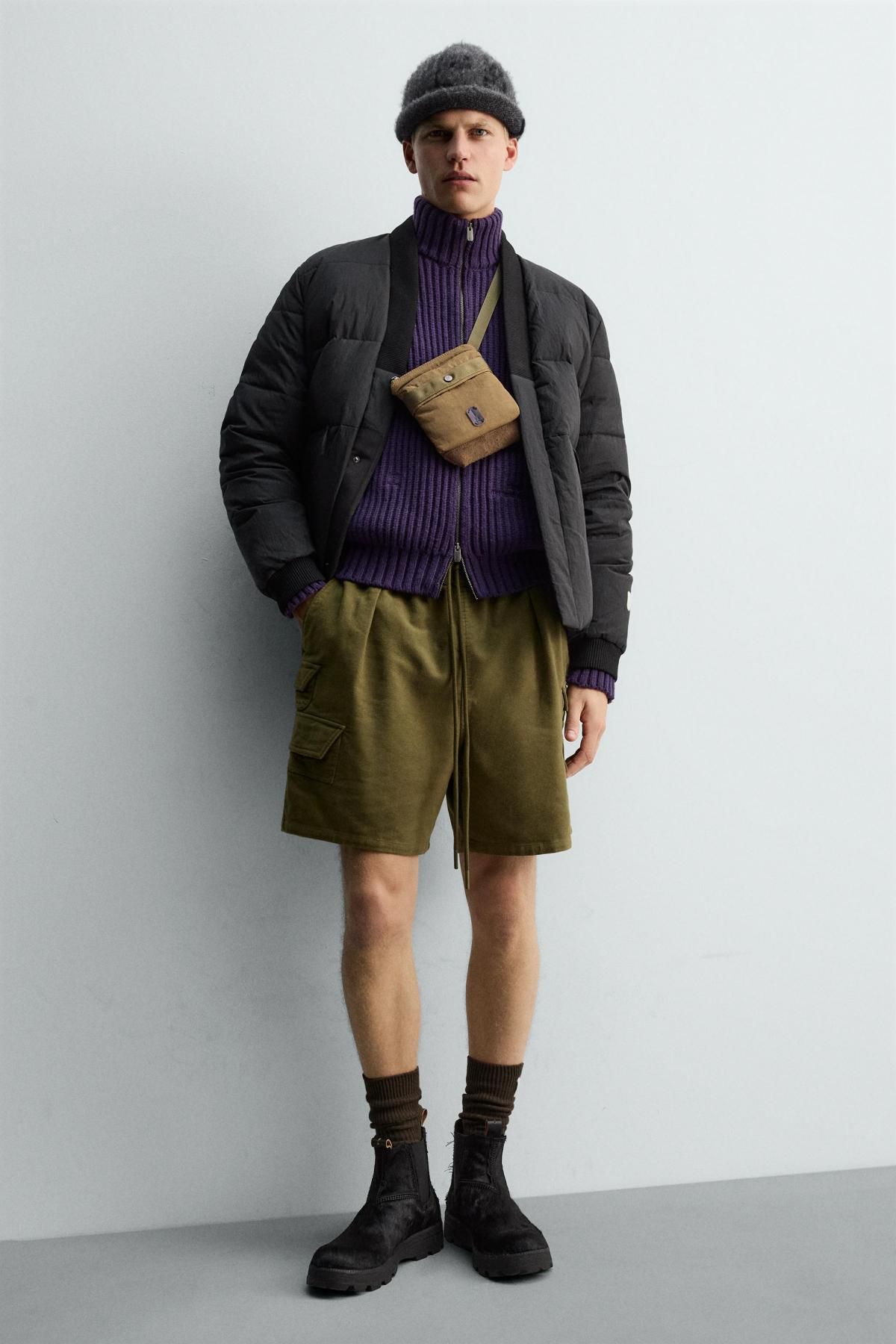 자라 나일론 미니 크로스백 X SRA 3636/620 KHAKI GREEN - 상세 이미지 2