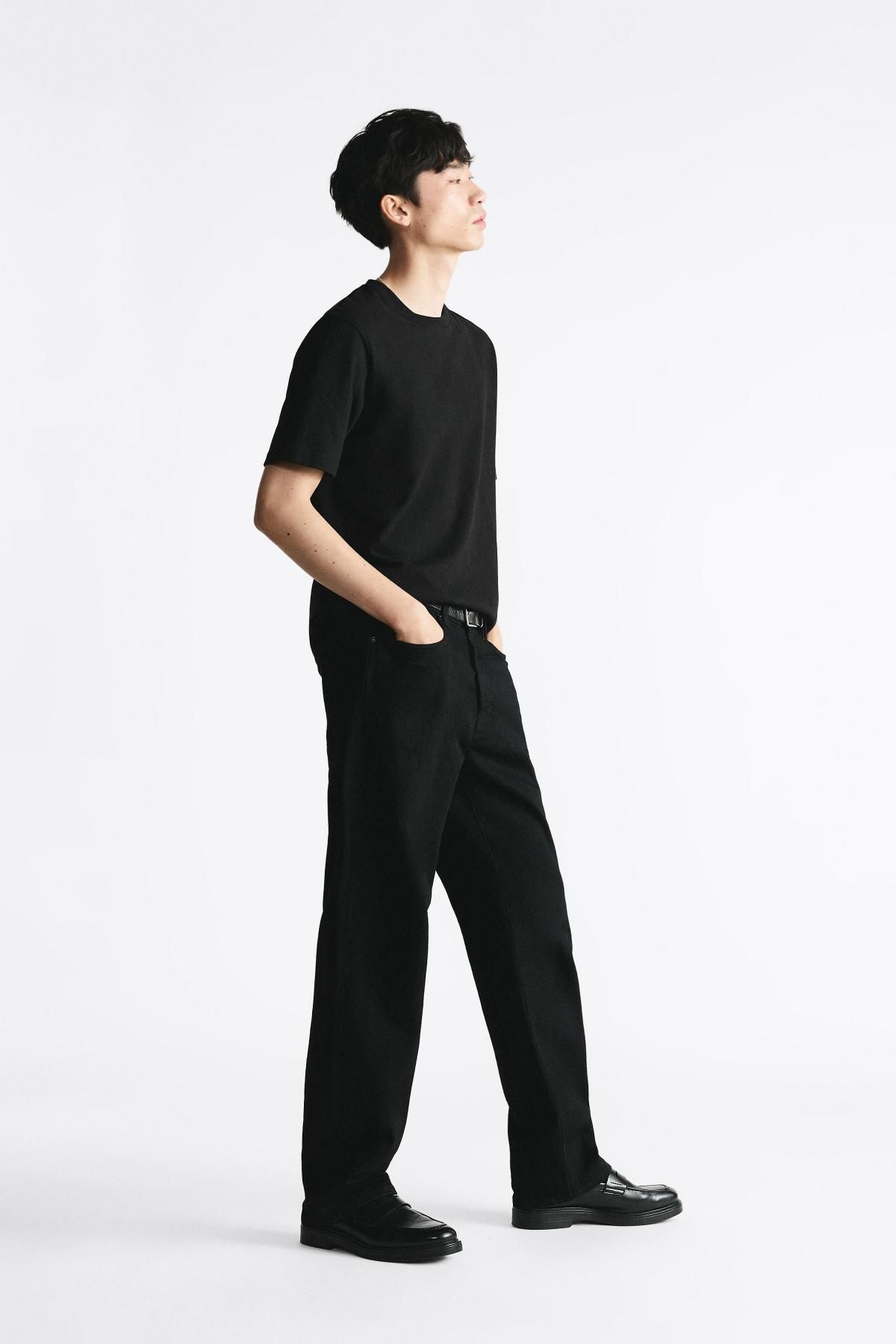 자라 헤비웨이트 반팔 티셔츠 0761/323 BLACK - 상세 이미지 5