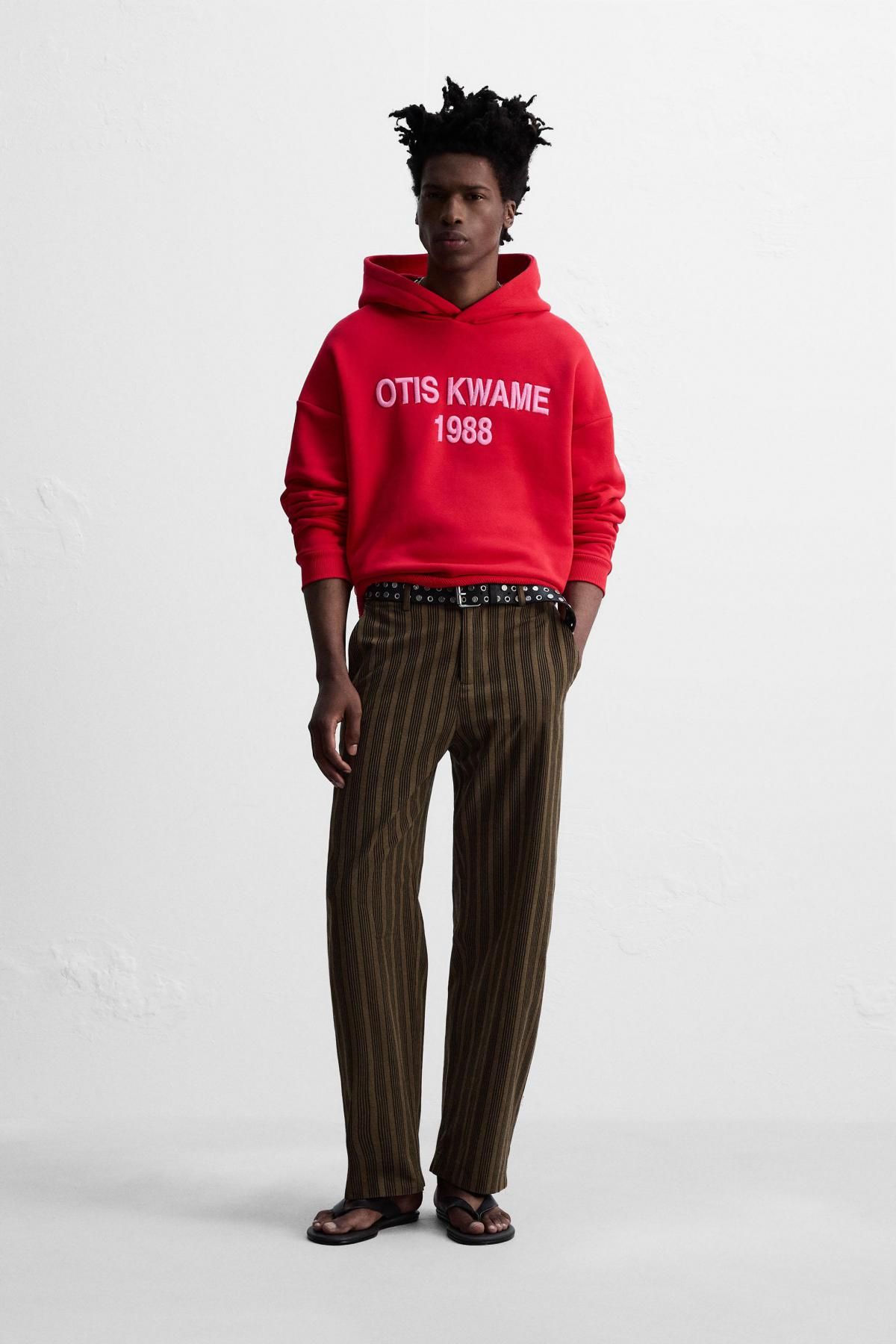 자라 스트라이프 배기핏 테크니컬 팬츠 5745/300 BRICK - 상세 이미지 2