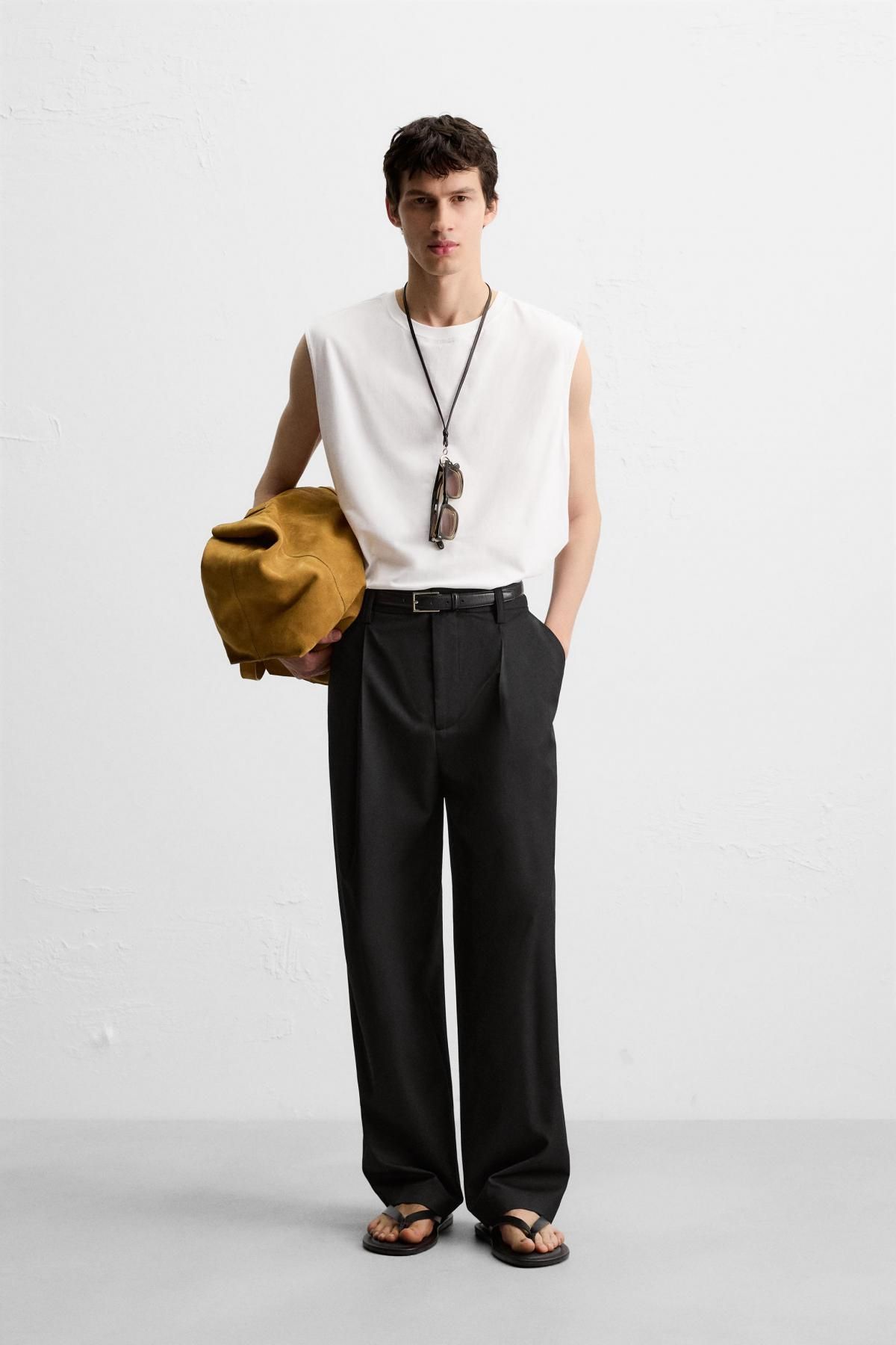 자라 미니멀 릴랙스핏 민소매 티셔츠 0722/302 WHITE - 상세 이미지 2