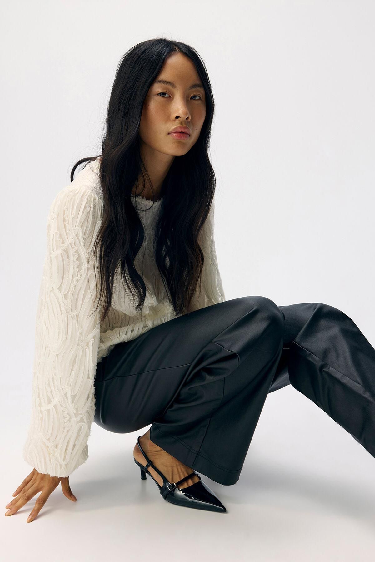 오브젝트 테크니컬 에코 레더 와이드 팬츠 6398254 NEGRO - 상세 이미지 4