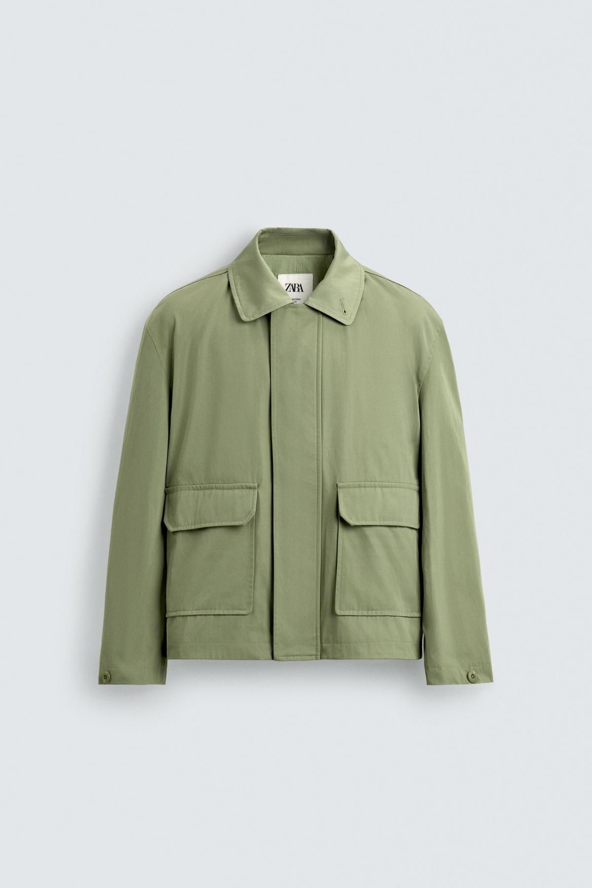 자라 테크니컬 라이트그린 재킷 1437/324 MOSS GREEN - 메인 이미지