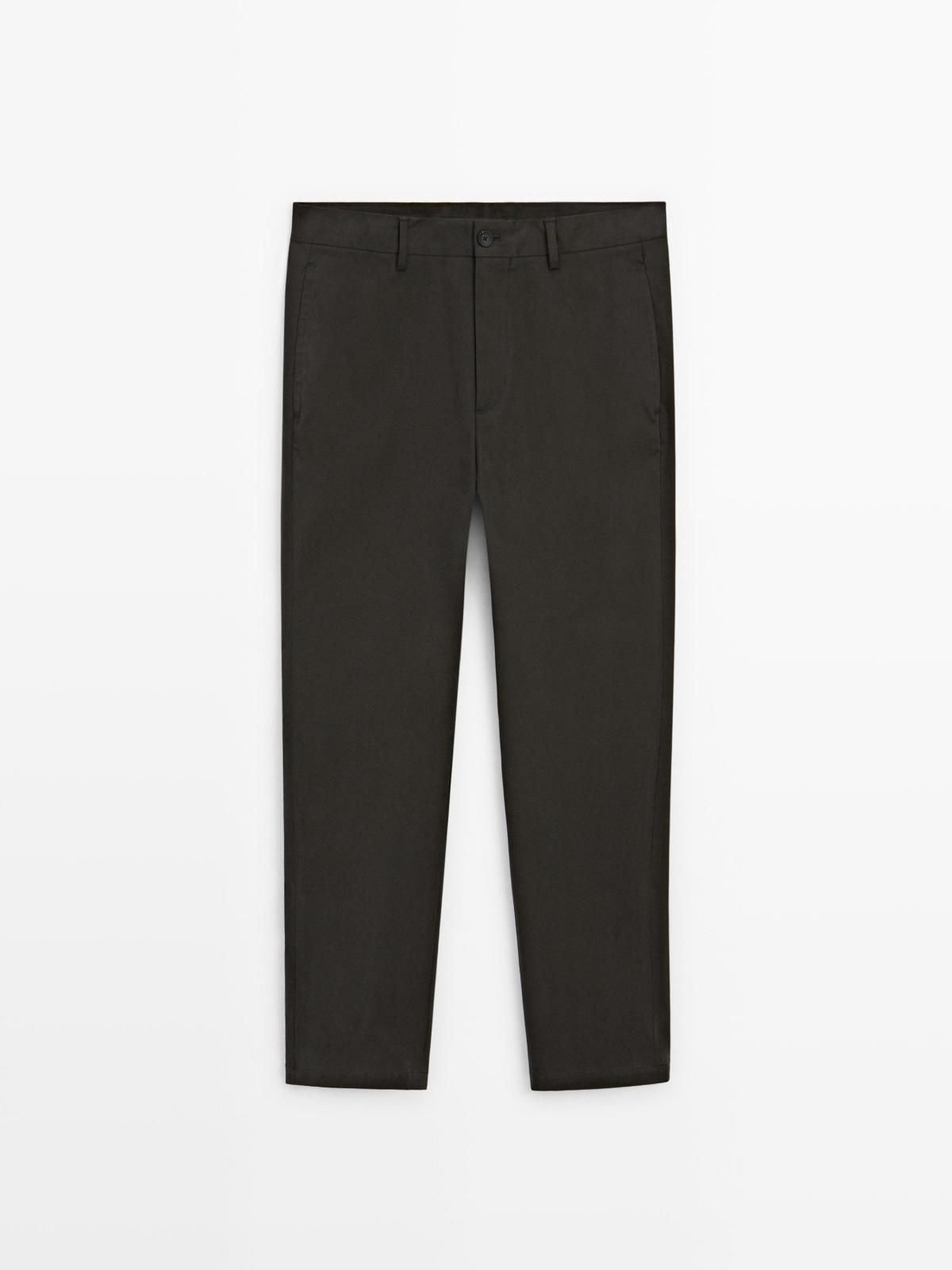 마시모두띠 슬림핏 테크니컬 코튼블렌드 슬랙스 팬츠 0036/006 GREYISH GREEN - 상세 이미지 5