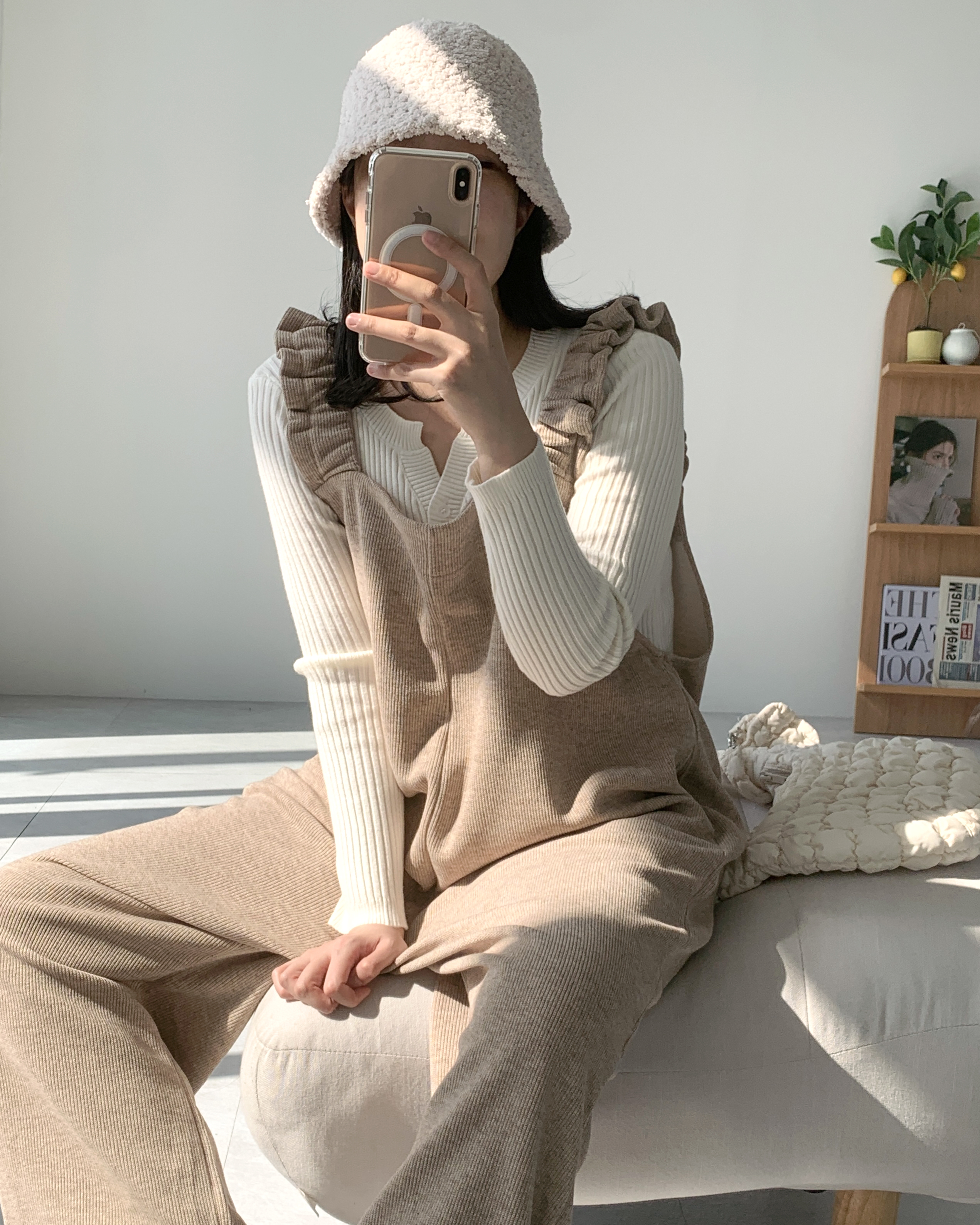 프릴밴딩 빅사이즈 멜빵바지 오버롤팬츠 - 상세 이미지 2