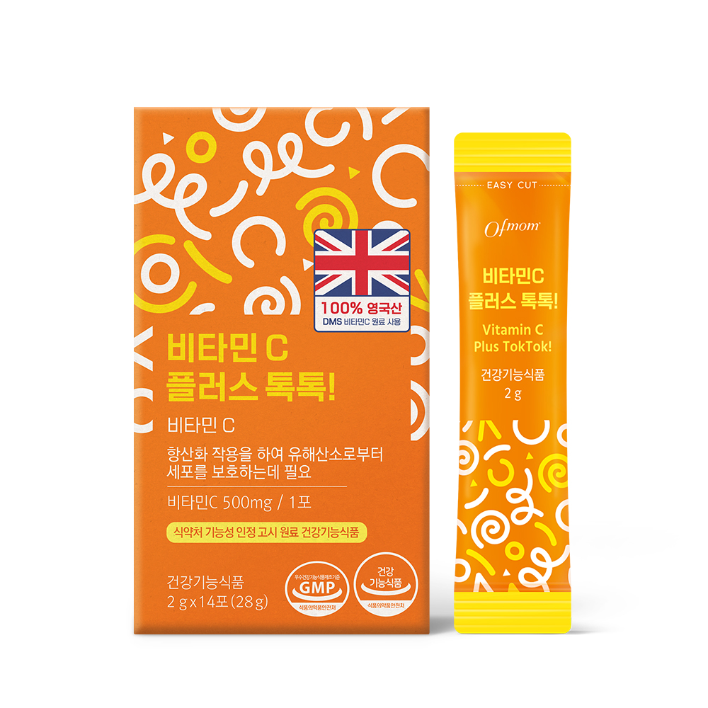 오브맘 비타민C 플러스톡톡 500mg 14포 2주일분 - 상품 이미지